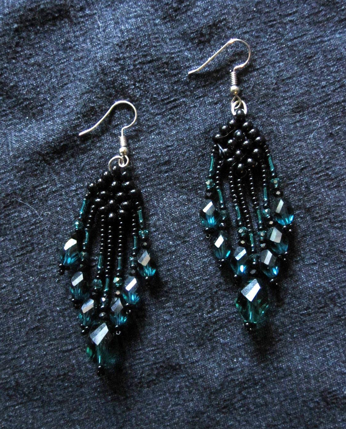 Turquoise - Spiral Stitch Necklace - w/ matching bracelet and earrings