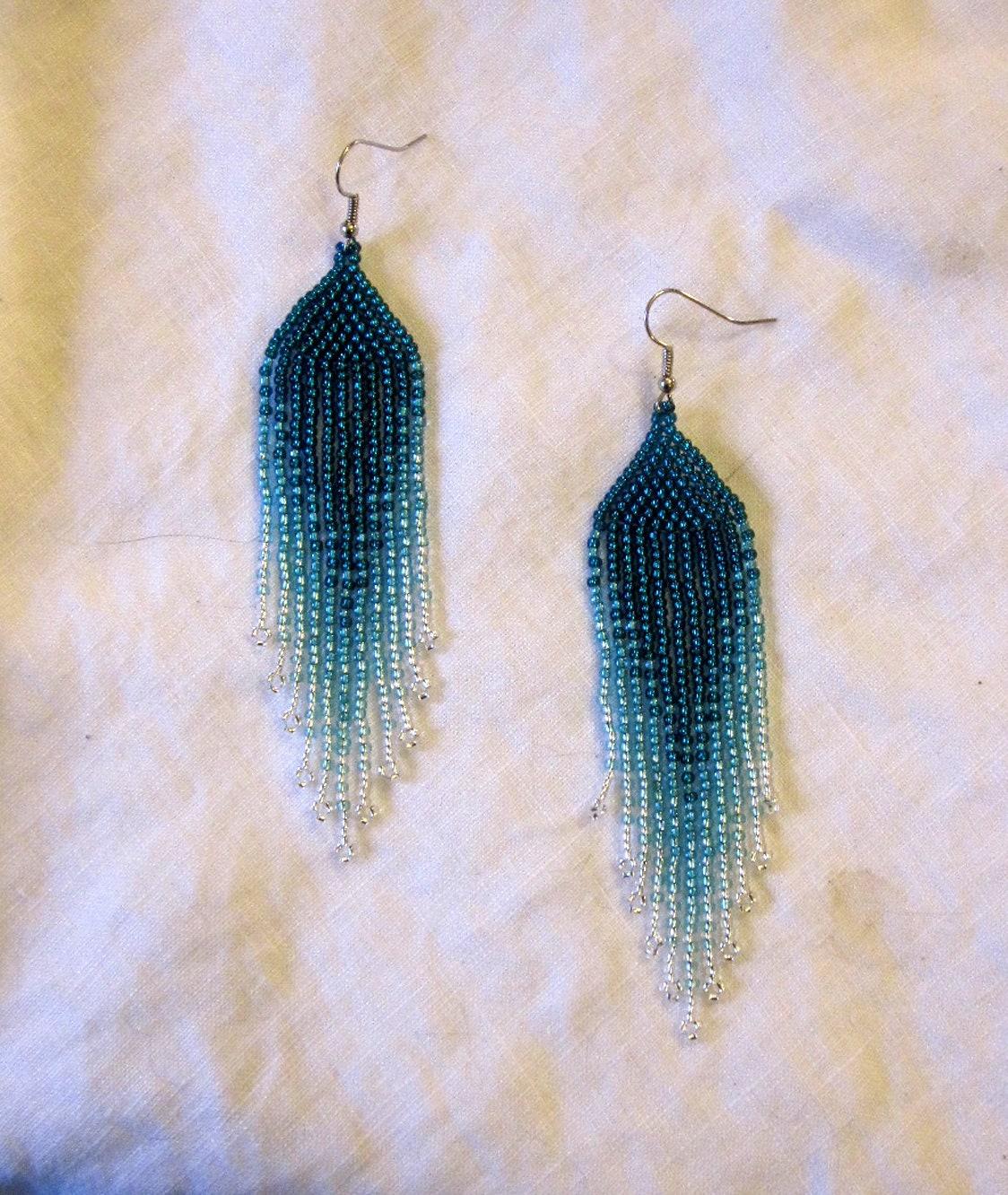 Beaded Fringe Earrings