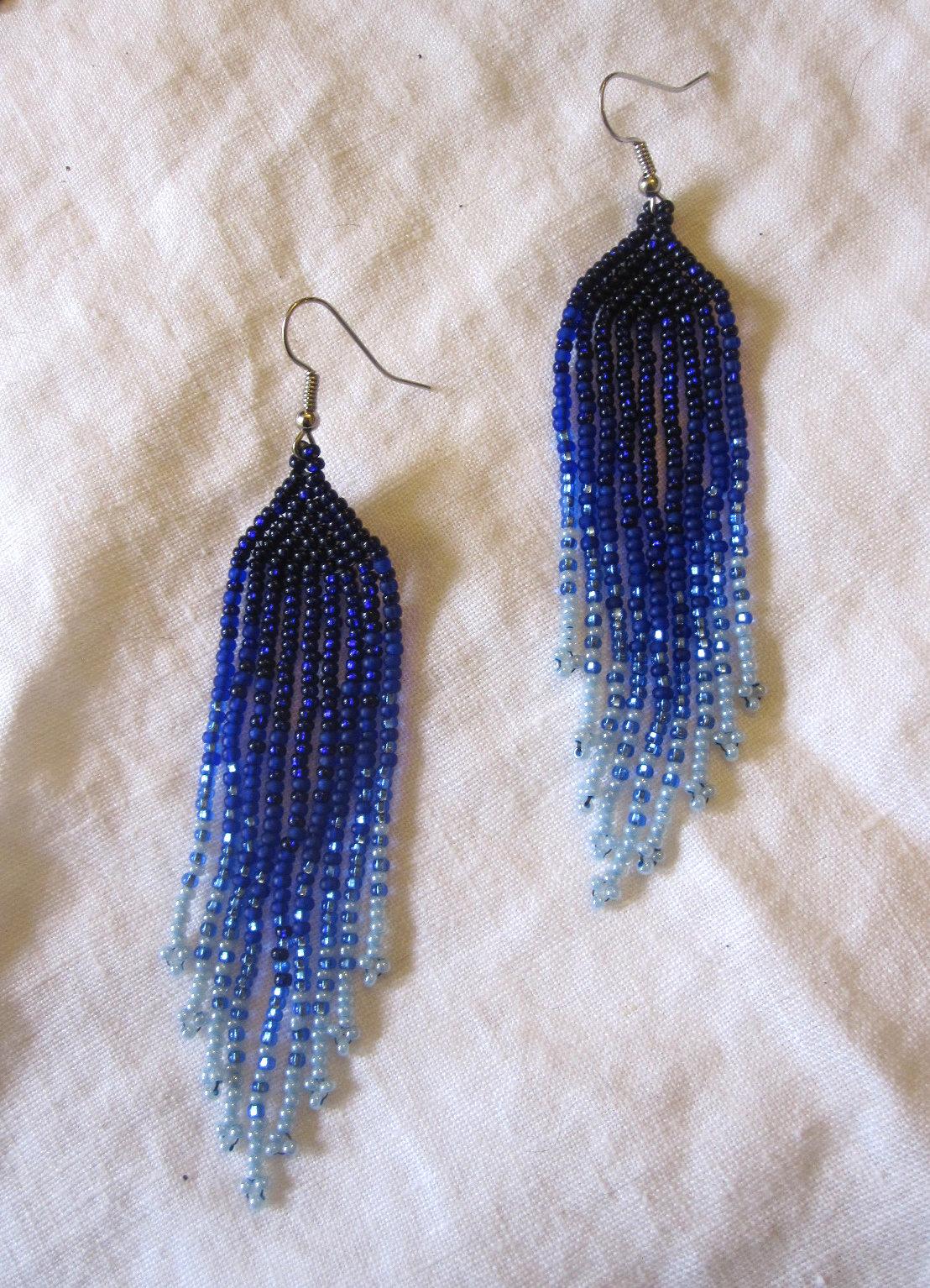 Beaded Fringe Earrings