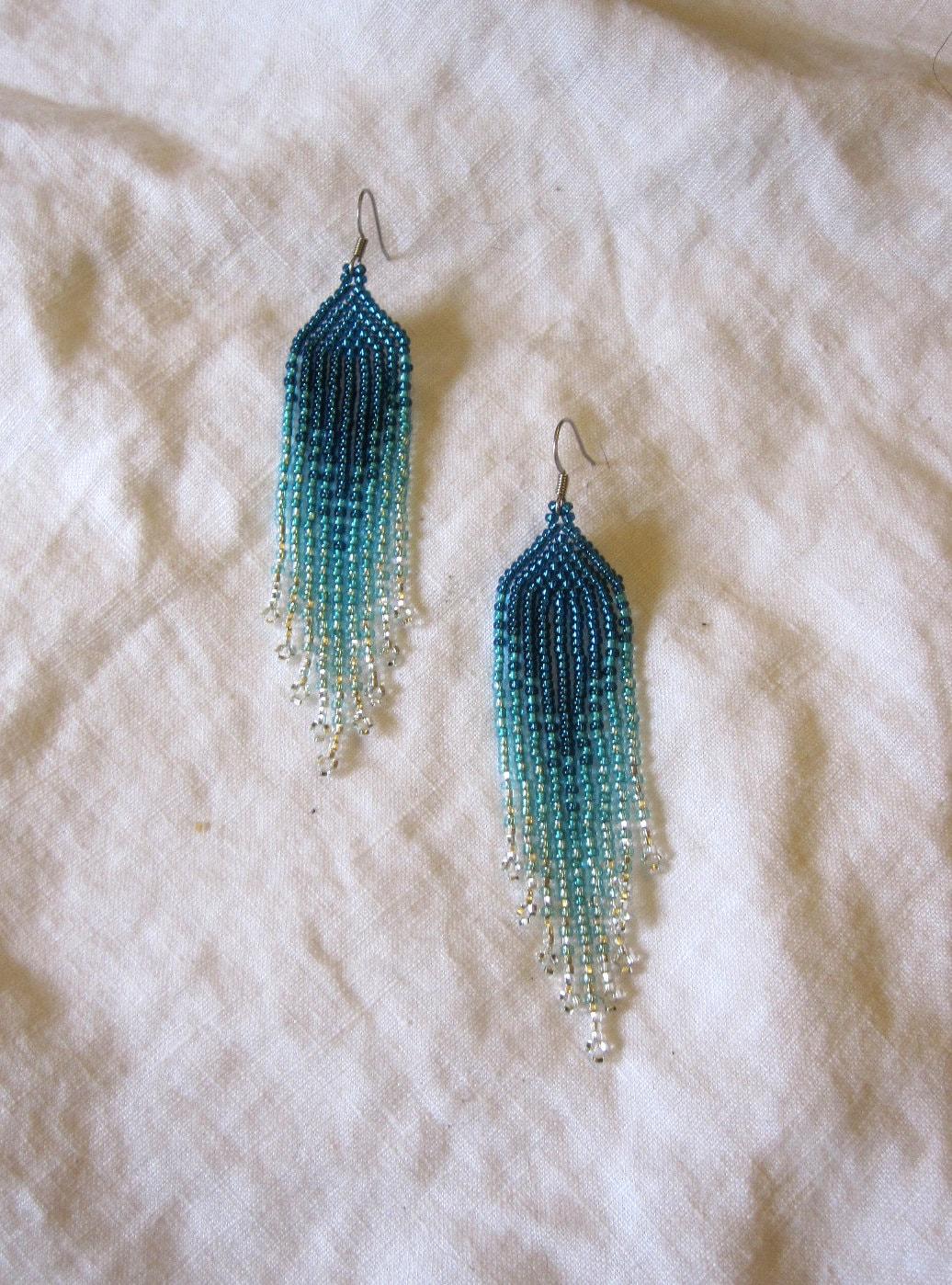 Beaded Fringe Earrings