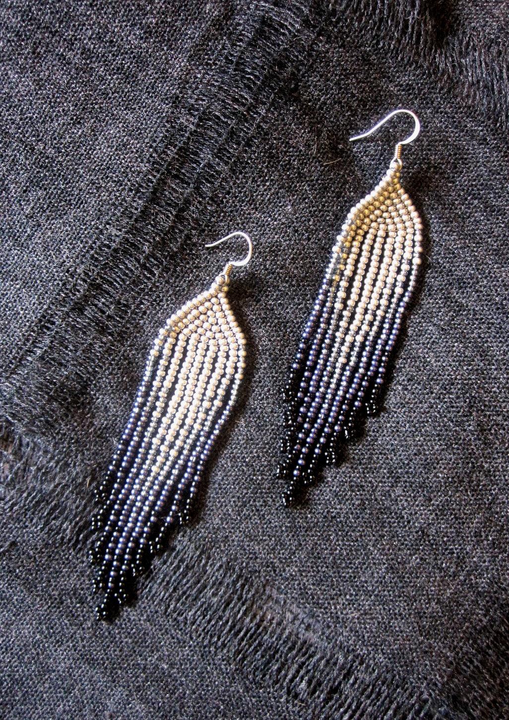 Beaded Fringe Earrings