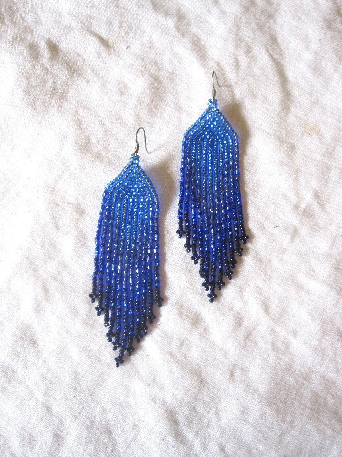 Beaded Fringe Earrings