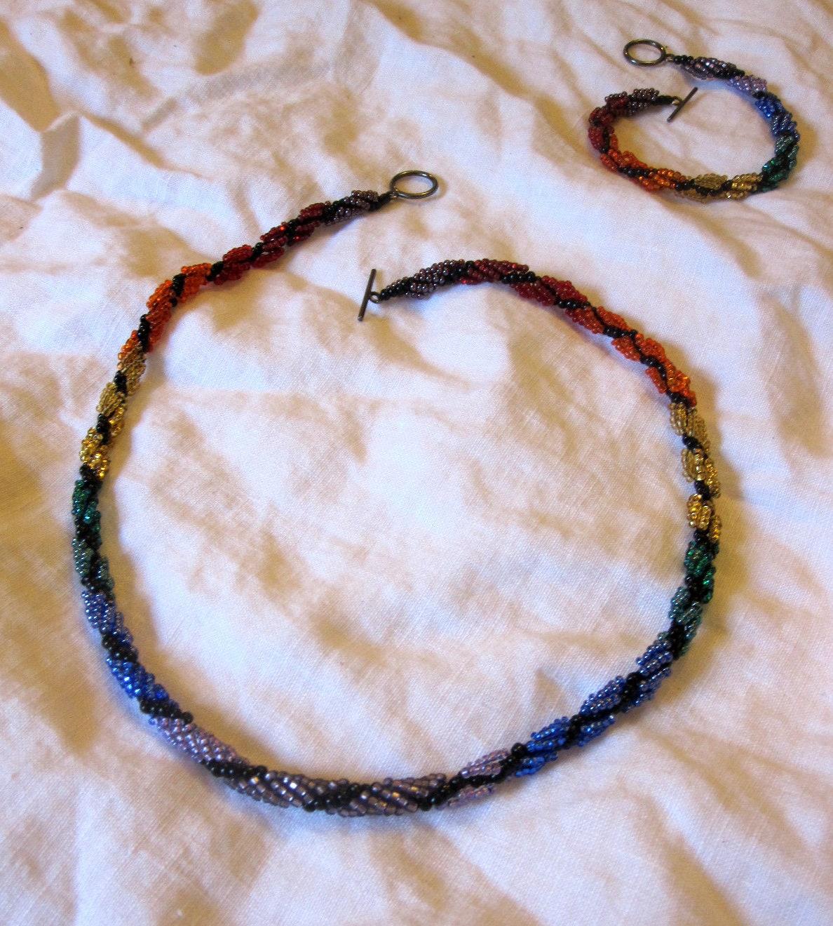 Rainbow Necklace - with matching bracelet