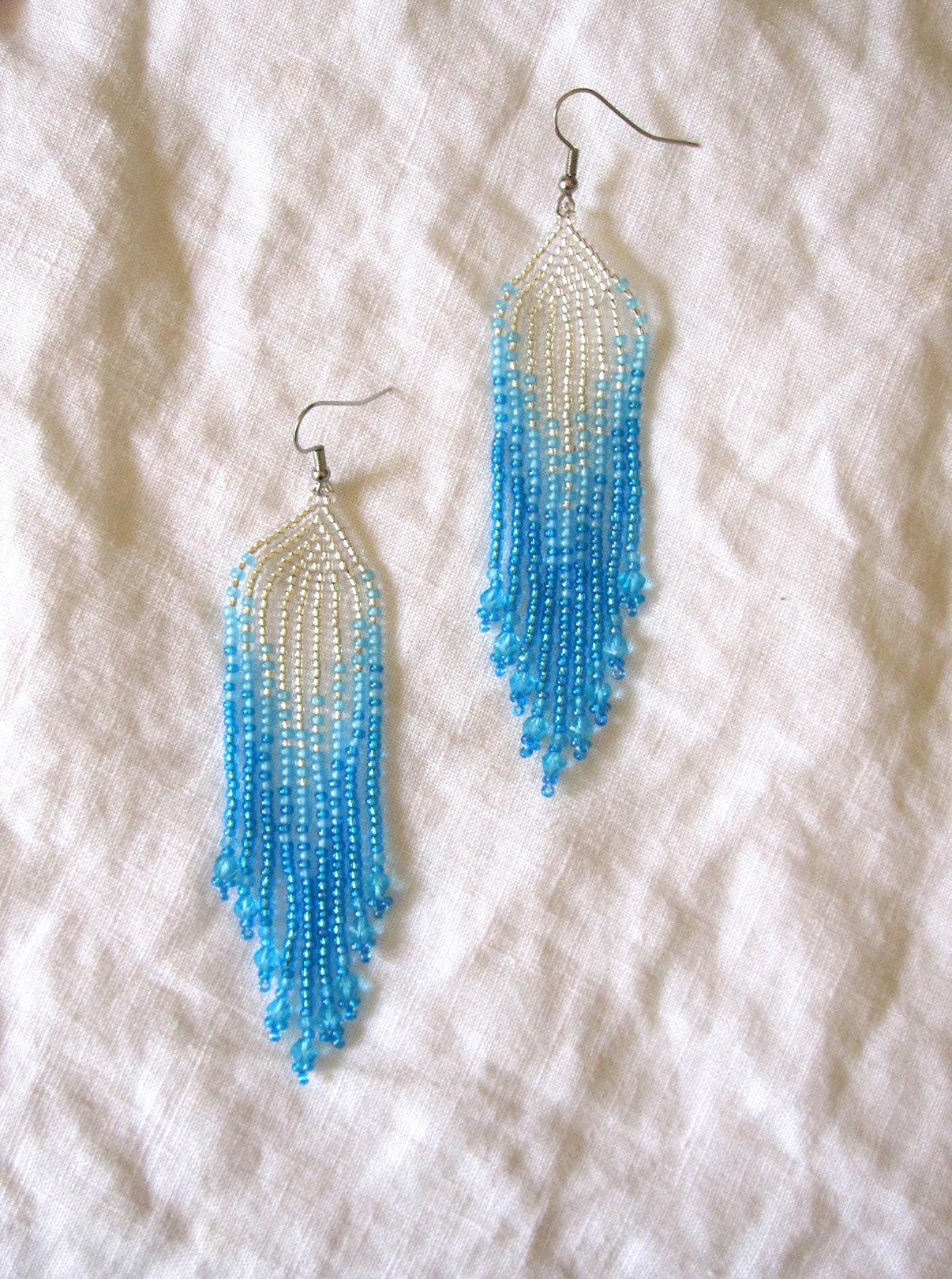 Beaded Fringe Earrings
