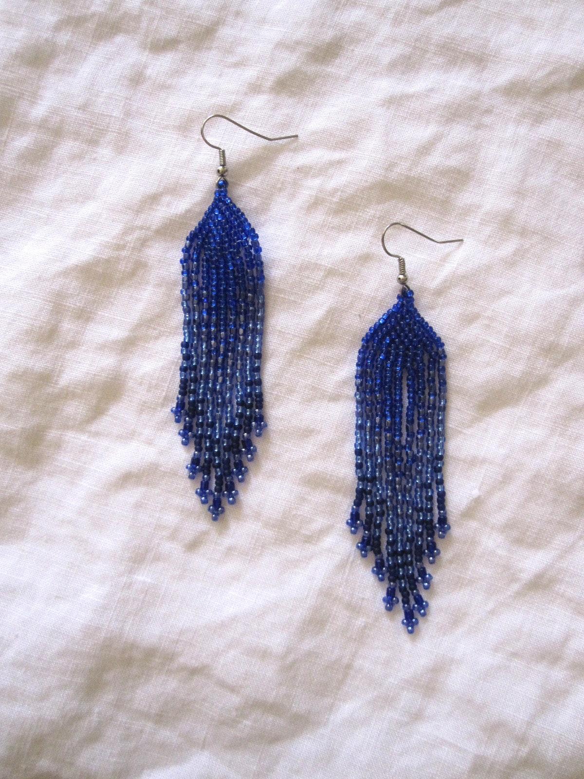 Beaded Fringe Earrings