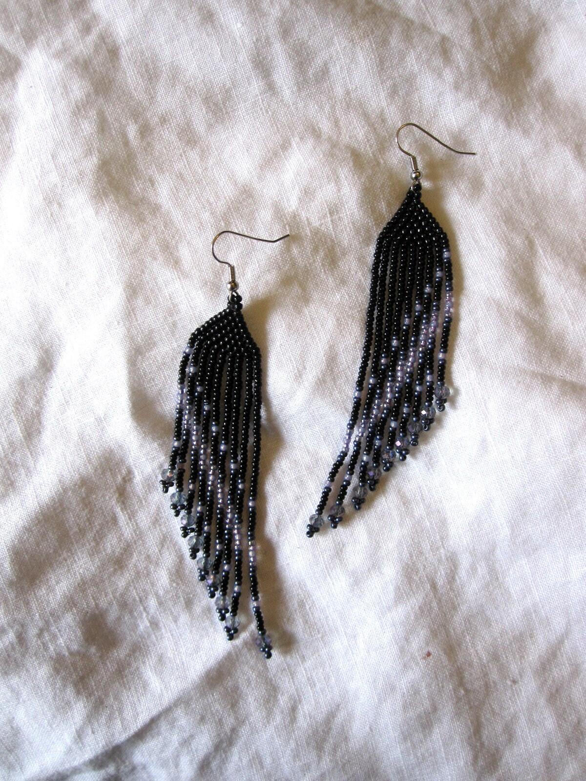 Beaded Fringe Earrings