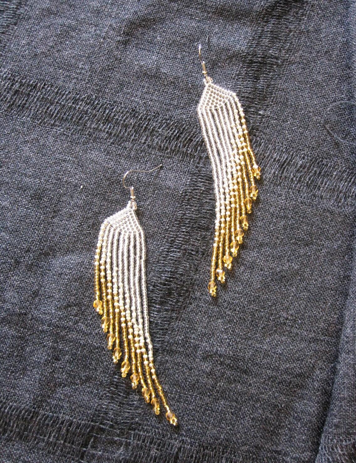 Beaded Fringe Earrings