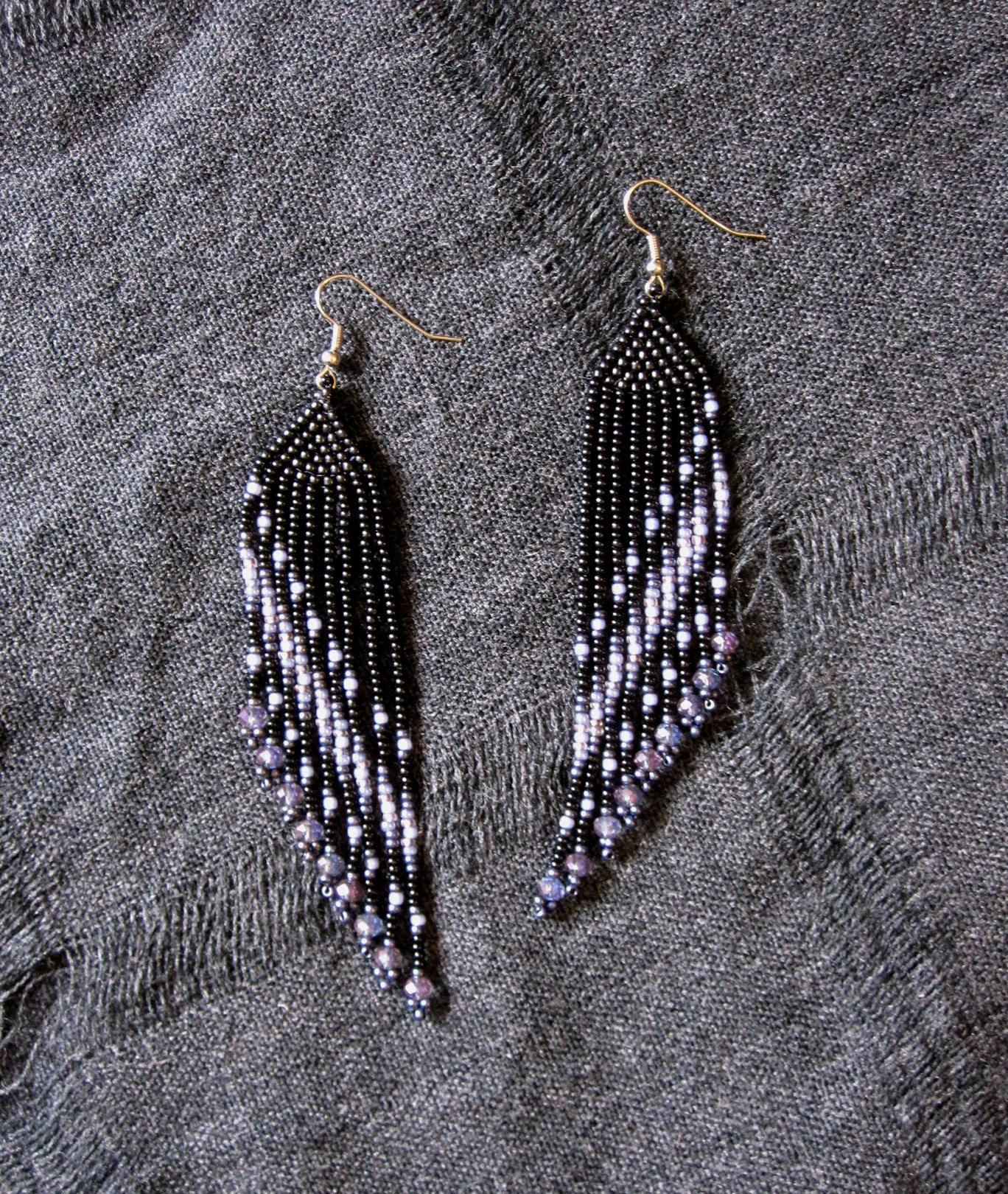 Beaded Fringe Earrings