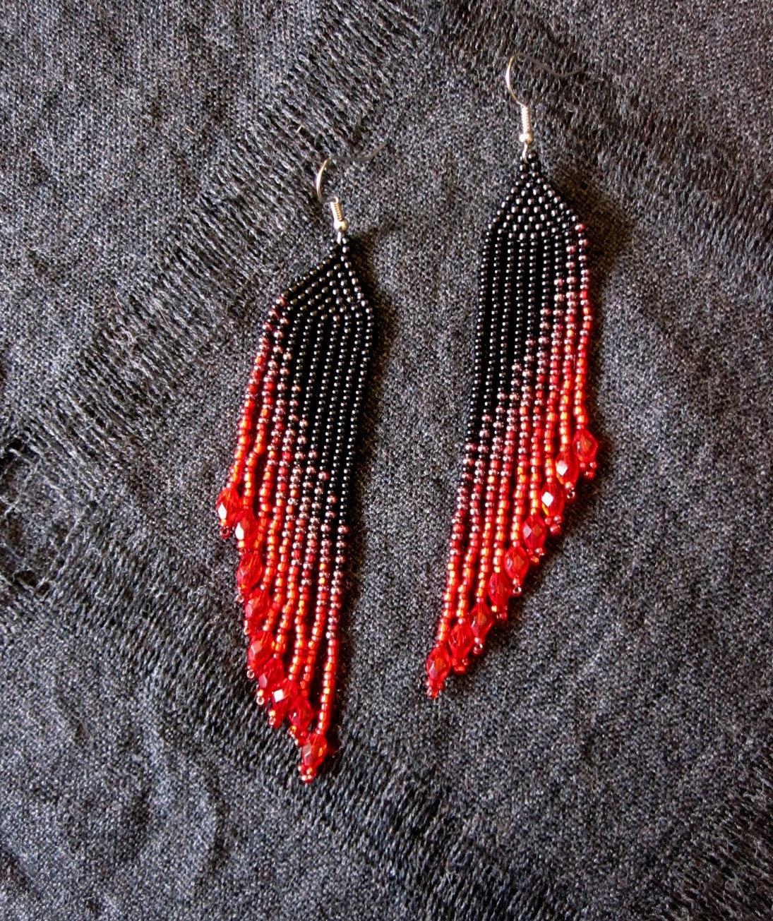 Beaded Fringe Earrings