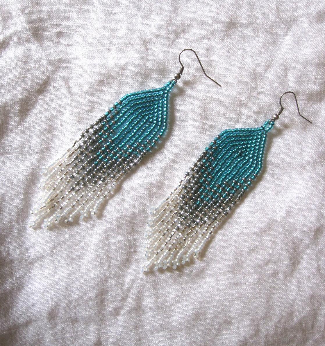 Beaded Fringe Earrings