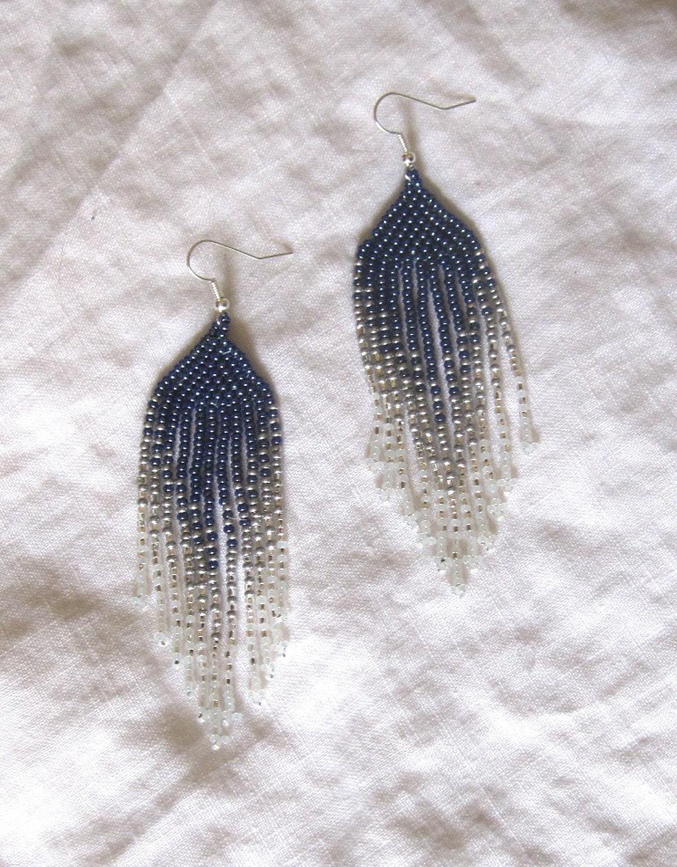 Beaded Fringe Earrings