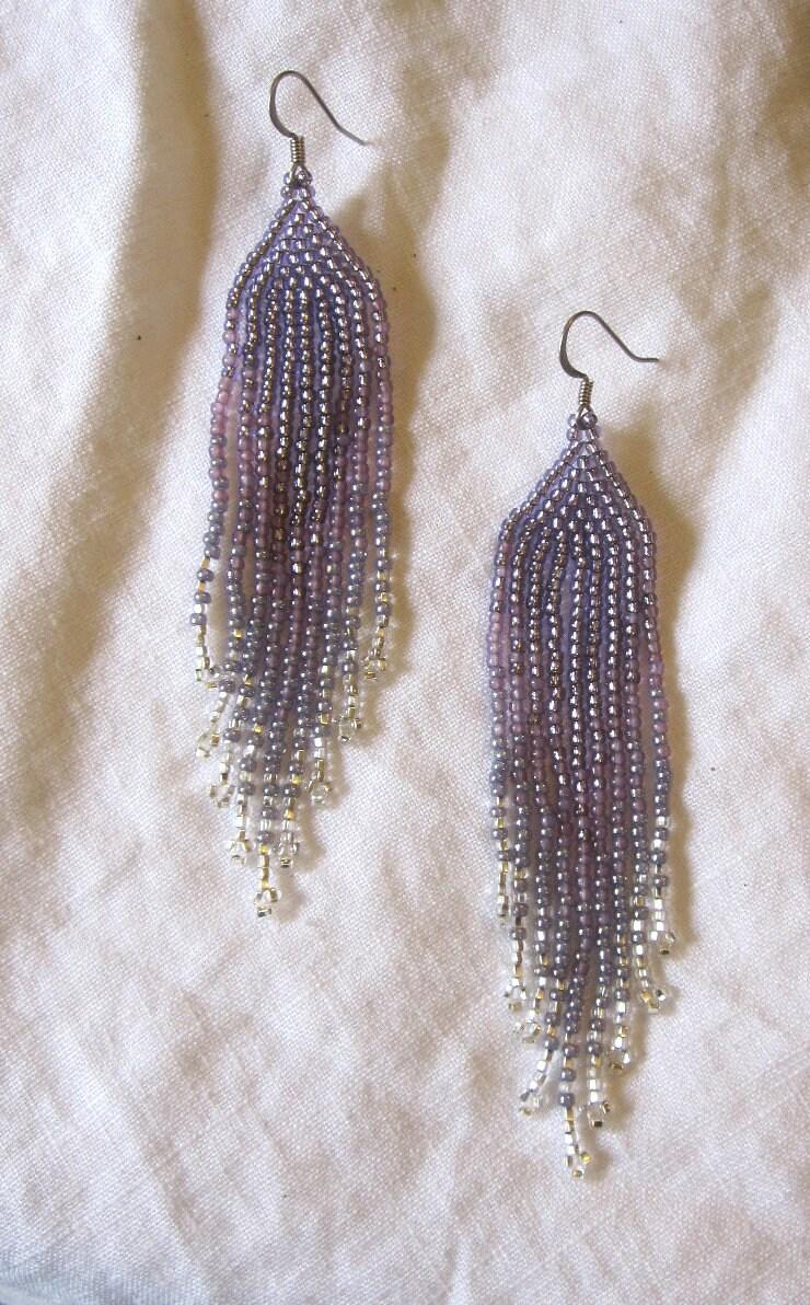 Beaded Fringe Earrings