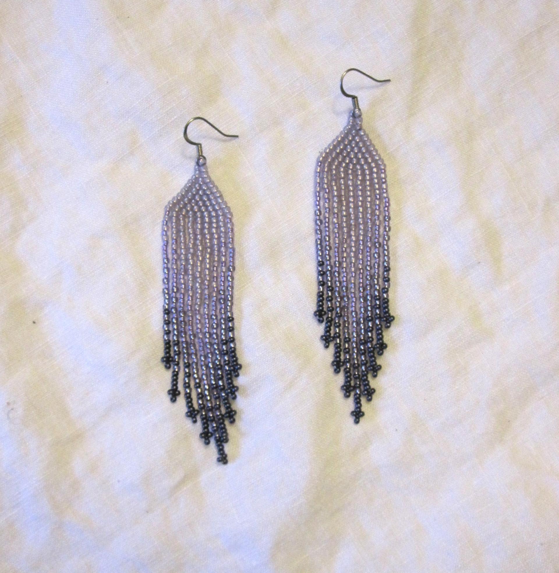 Beaded Fringe Earrings