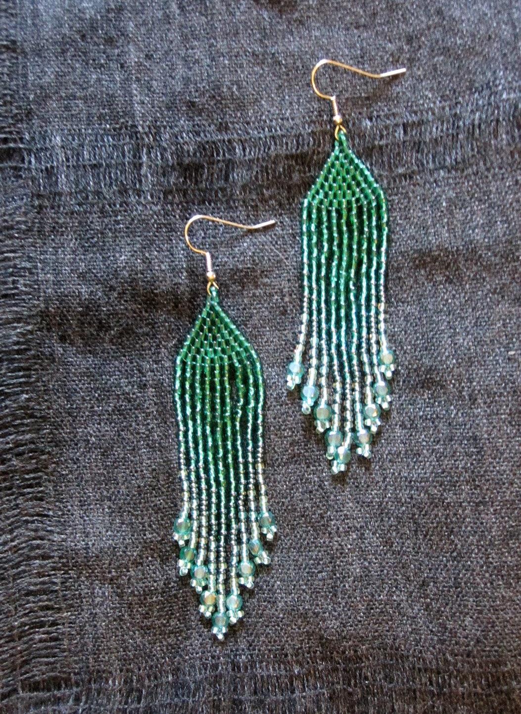 Beaded Fringe Earrings