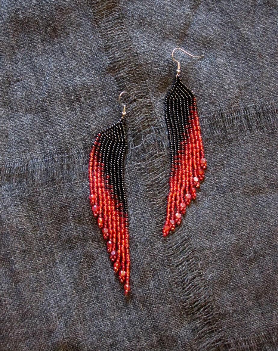 Beaded Fringe Earrings