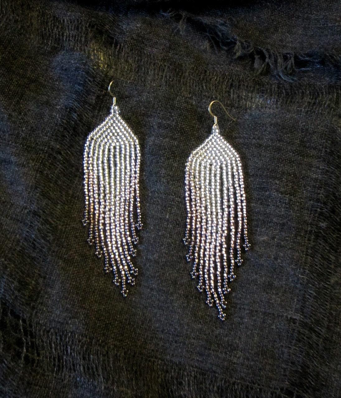 Beaded Fringe Earrings