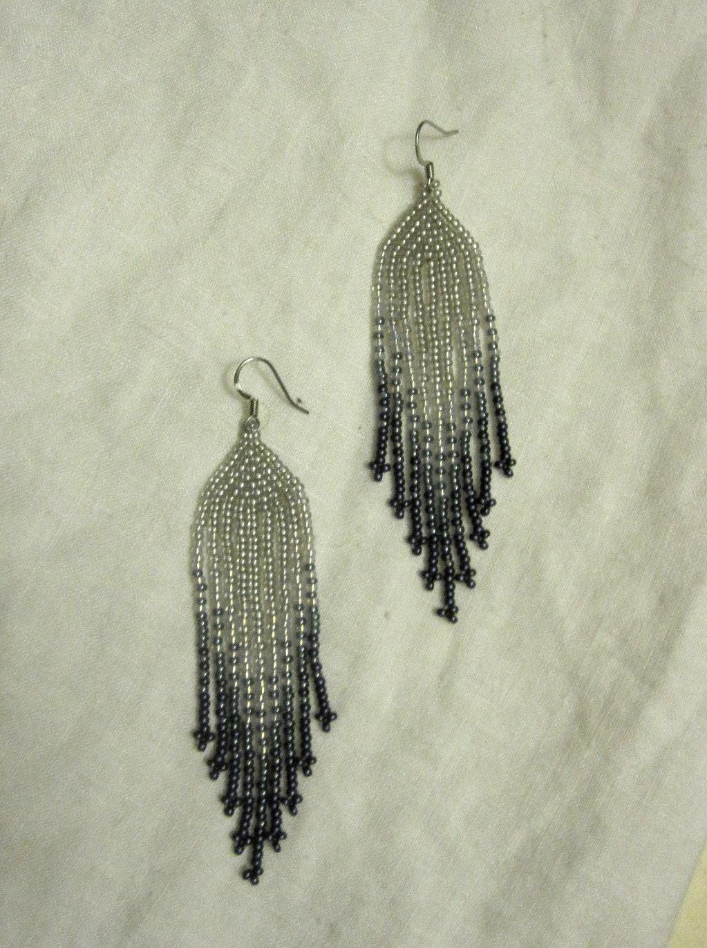 Beaded Fringe Earrings