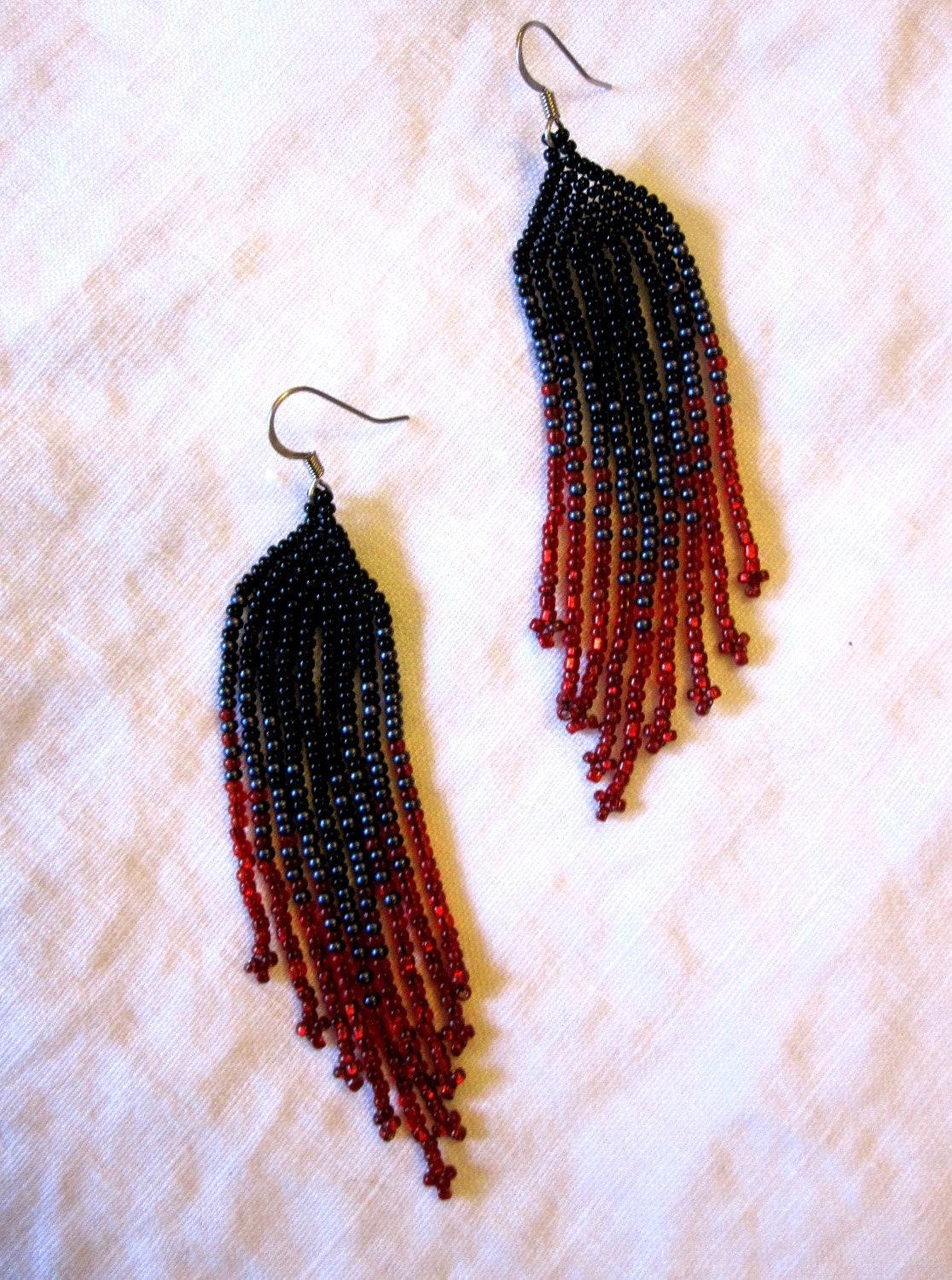 Beaded Fringe Earrings