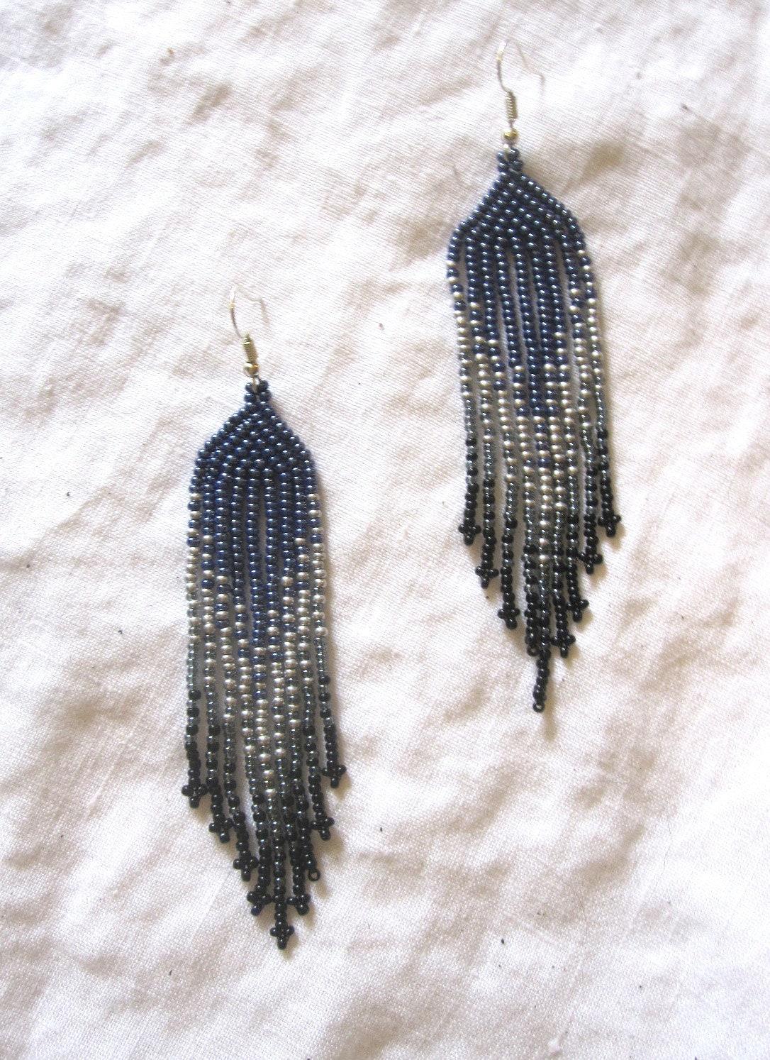 Beaded Fringe Earrings