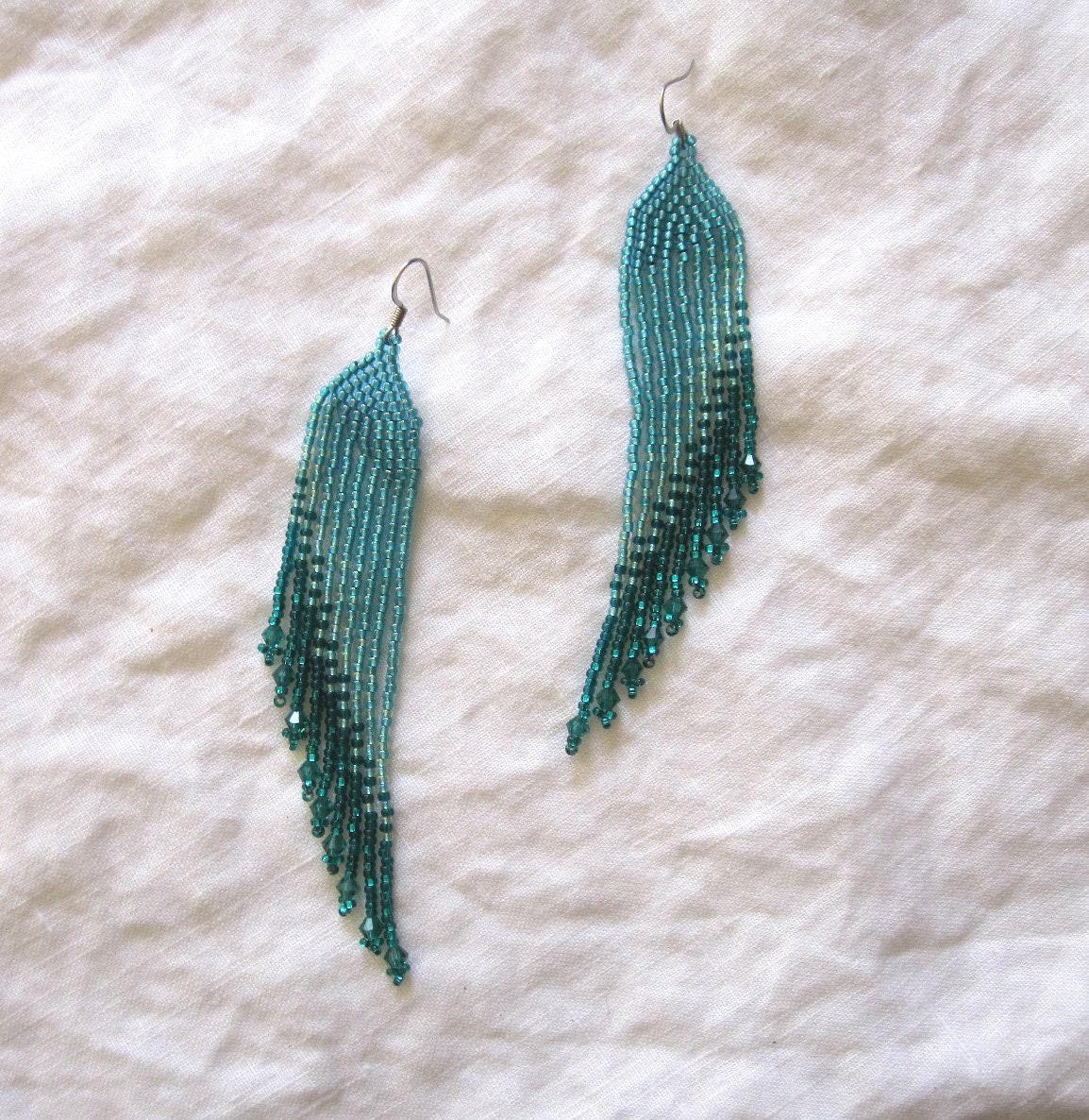 Beaded Fringe Earrings