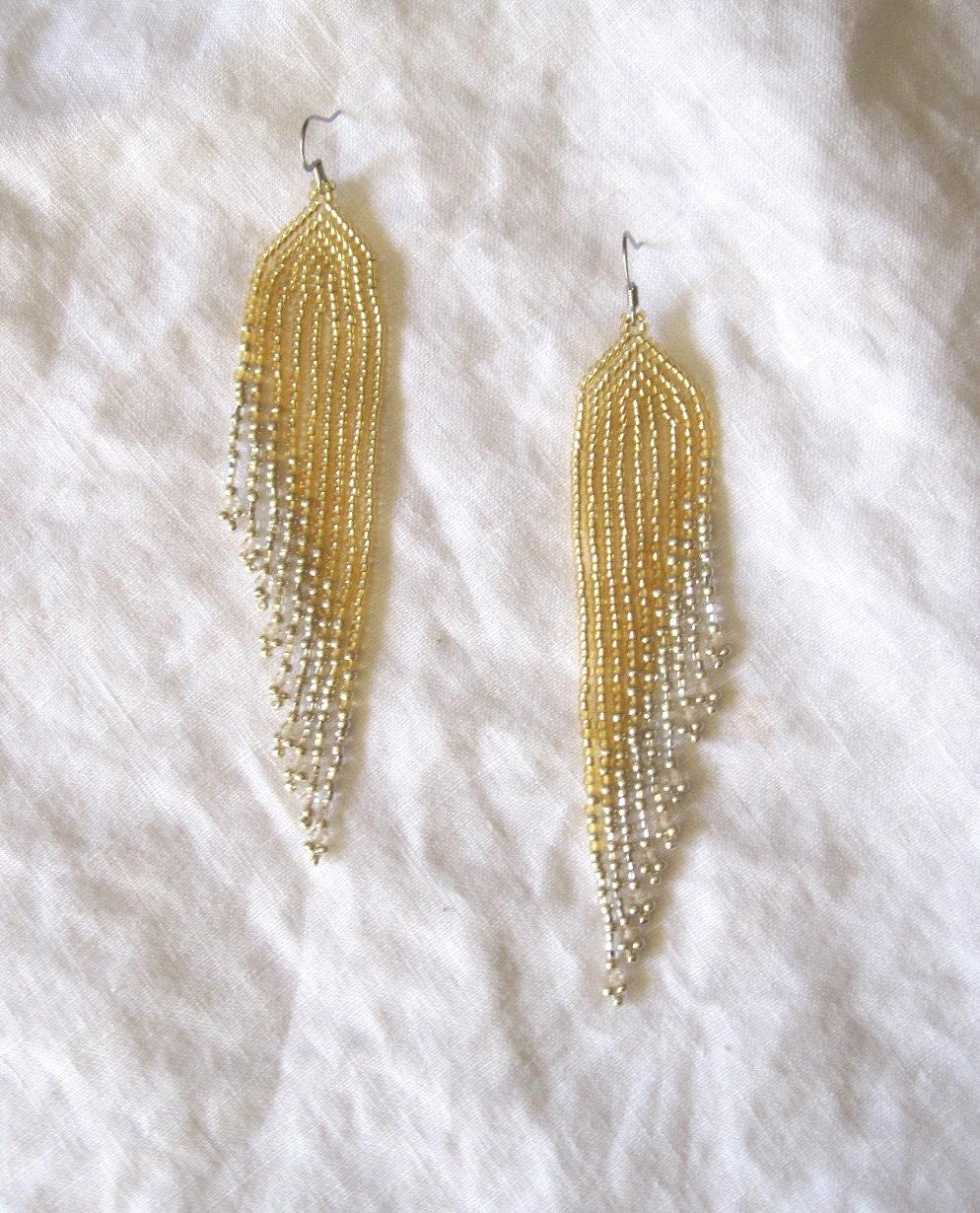 Beaded Fringe Earrings