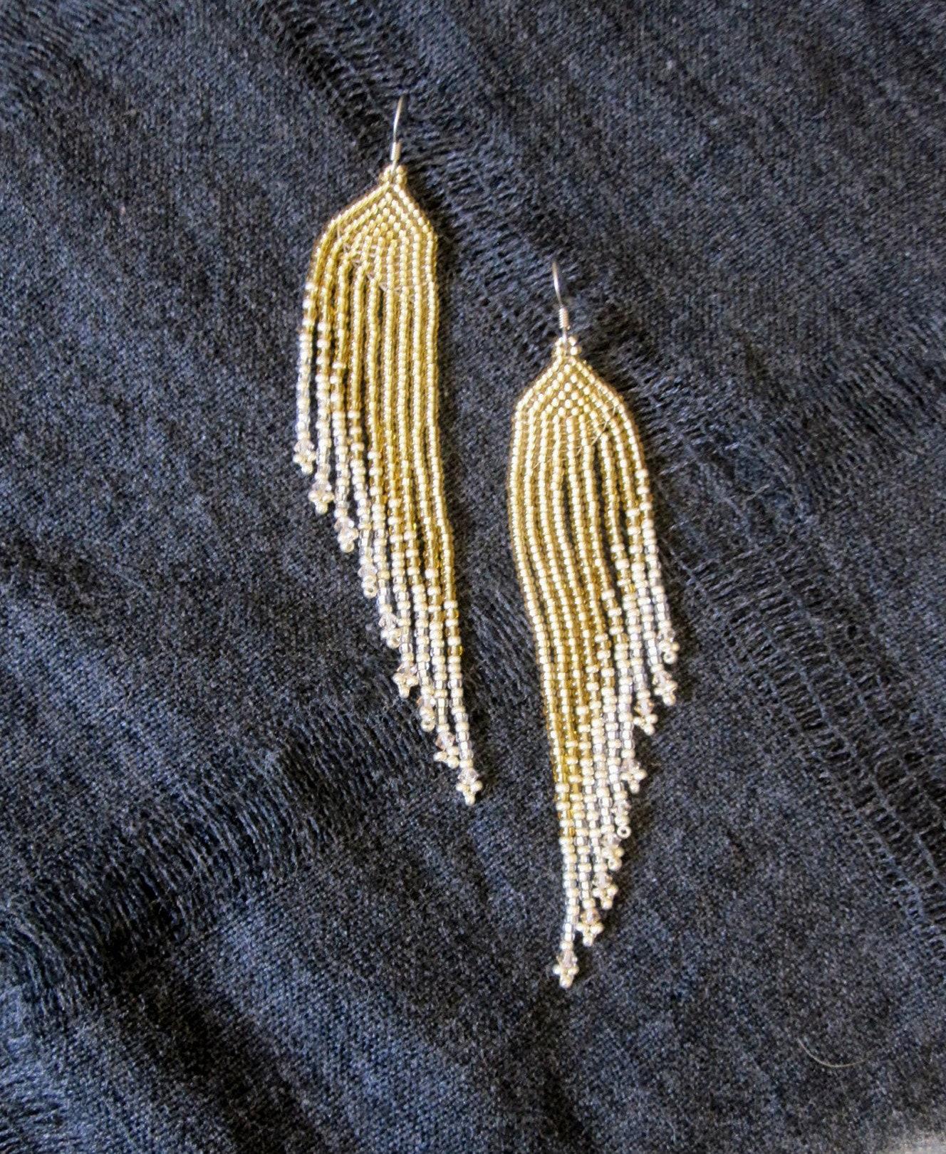 Beaded Fringe Earrings
