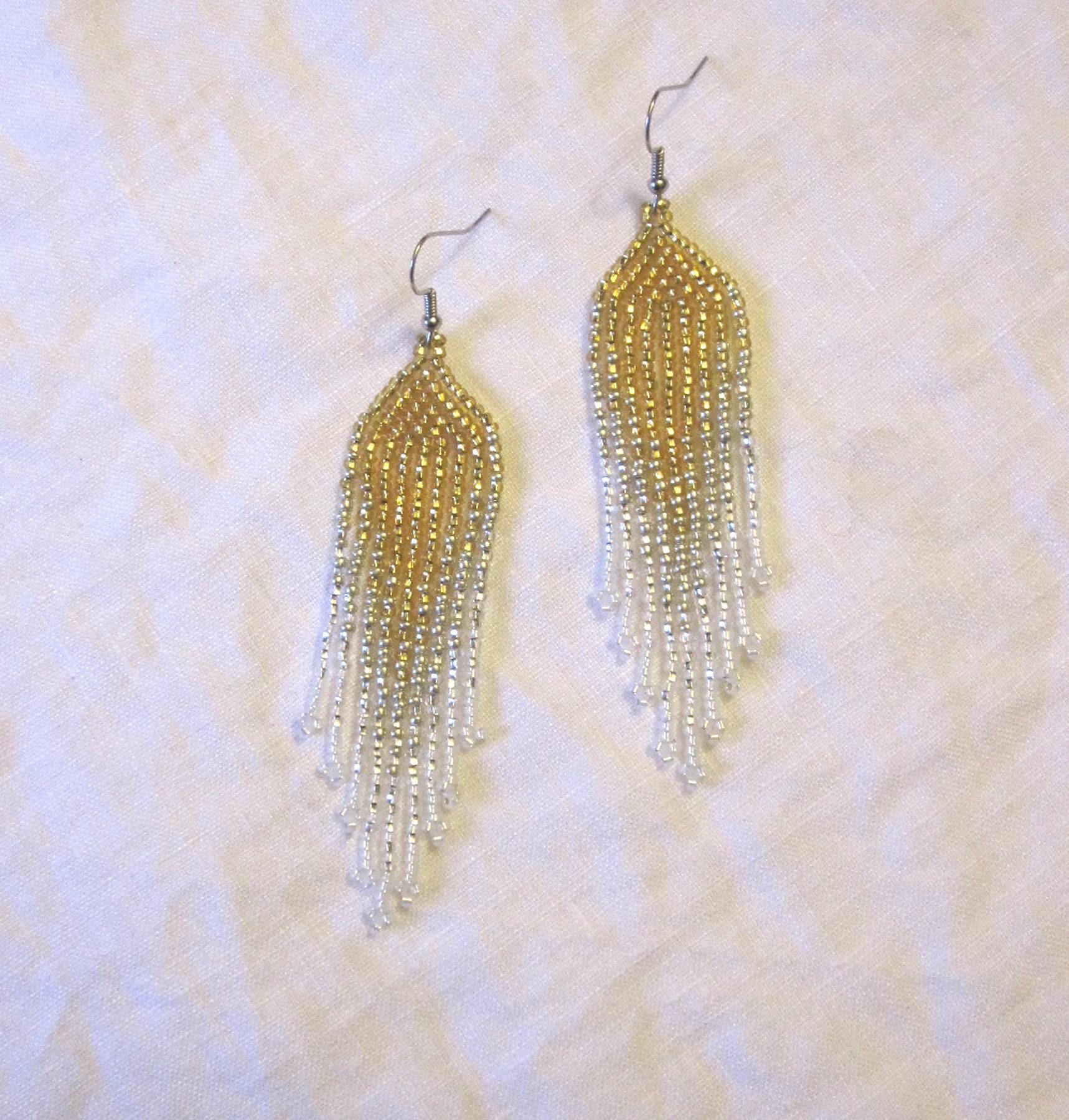 Beaded Fringe Earrings