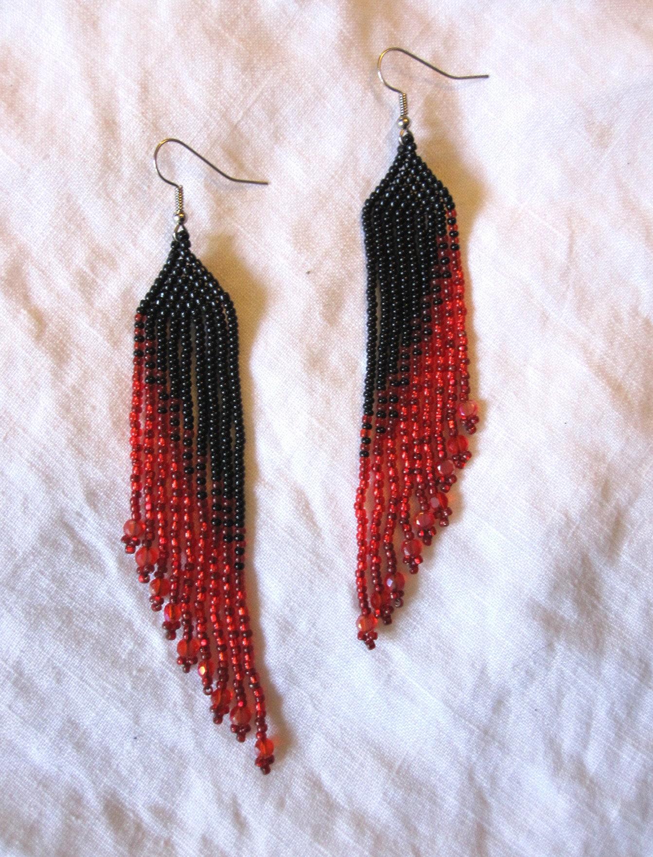 Beaded Fringe Earrings