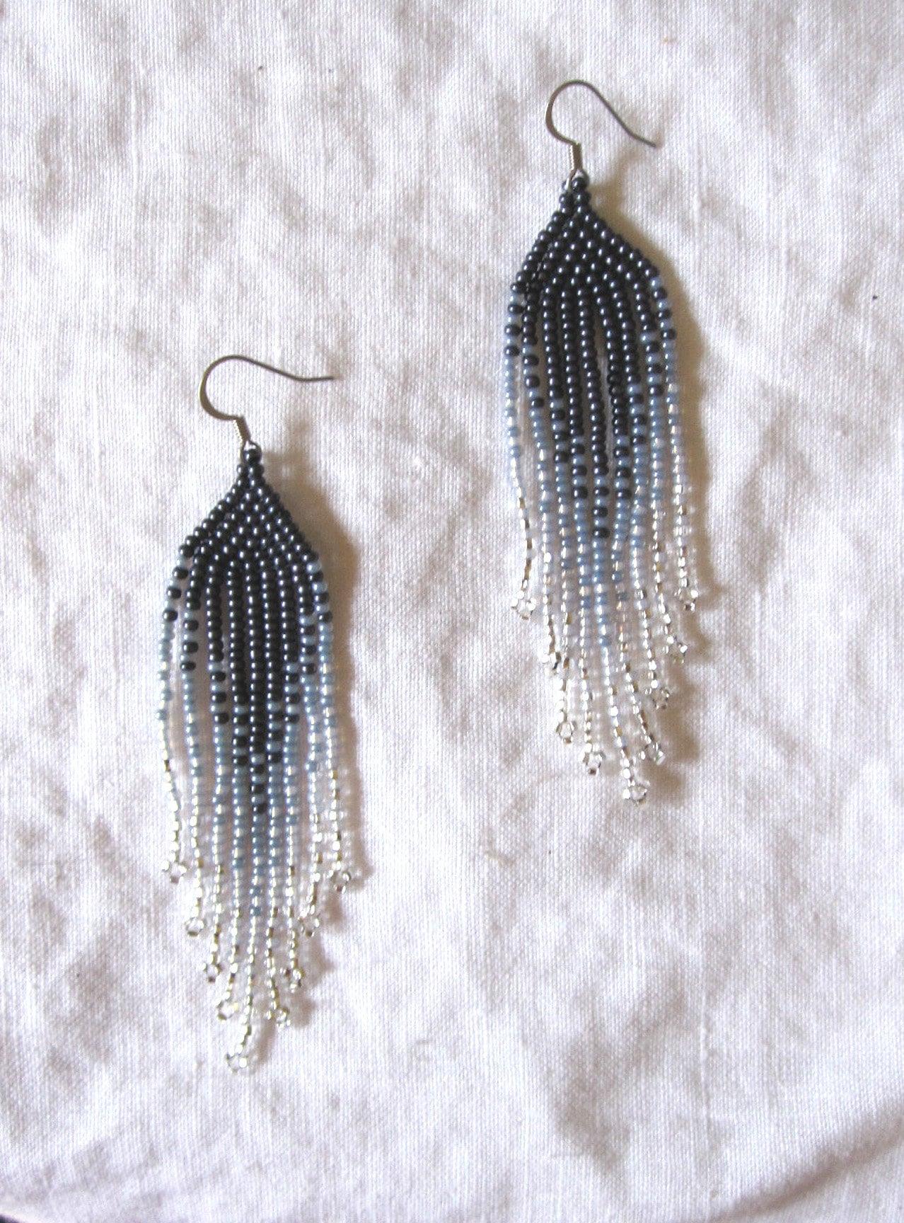 Beaded Fringe Earrings