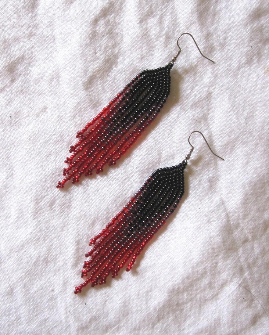 Beaded Fringe Earrings