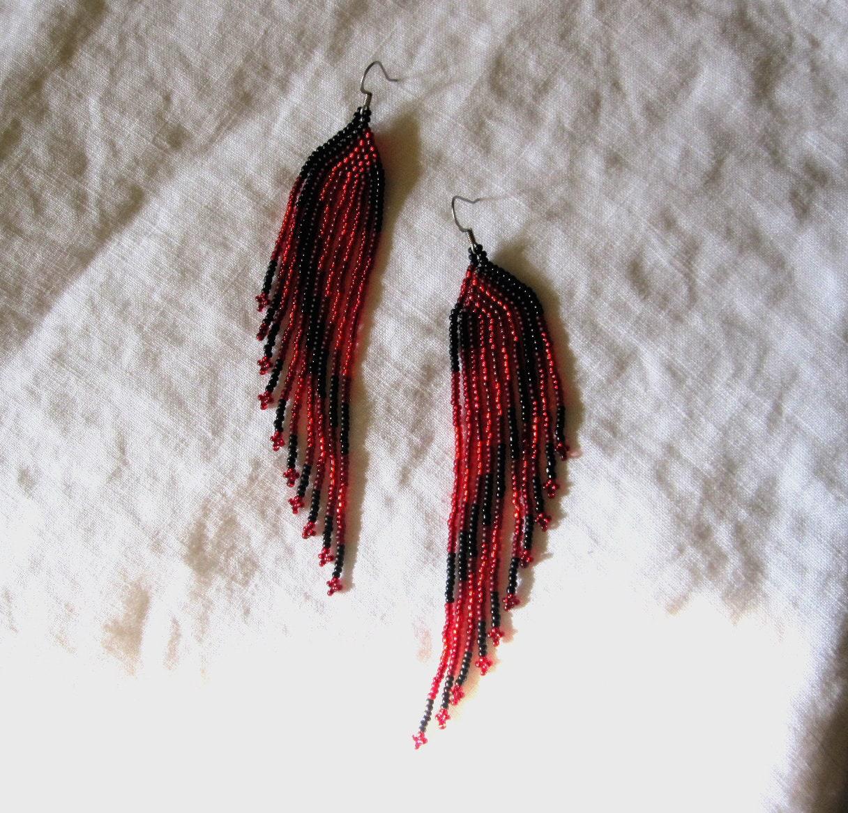 Beaded Fringe Earrings