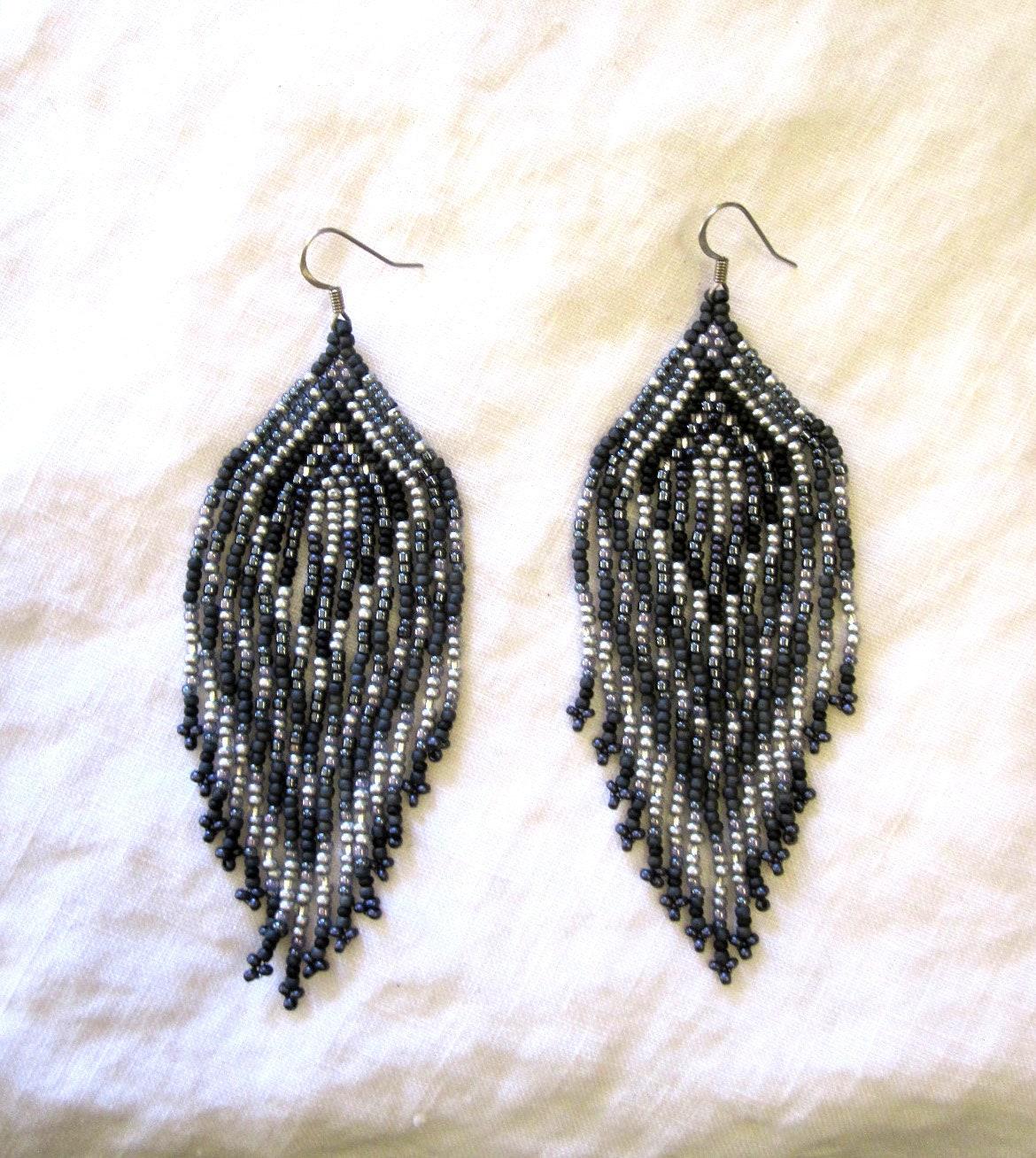 Beaded Fringe Earrings