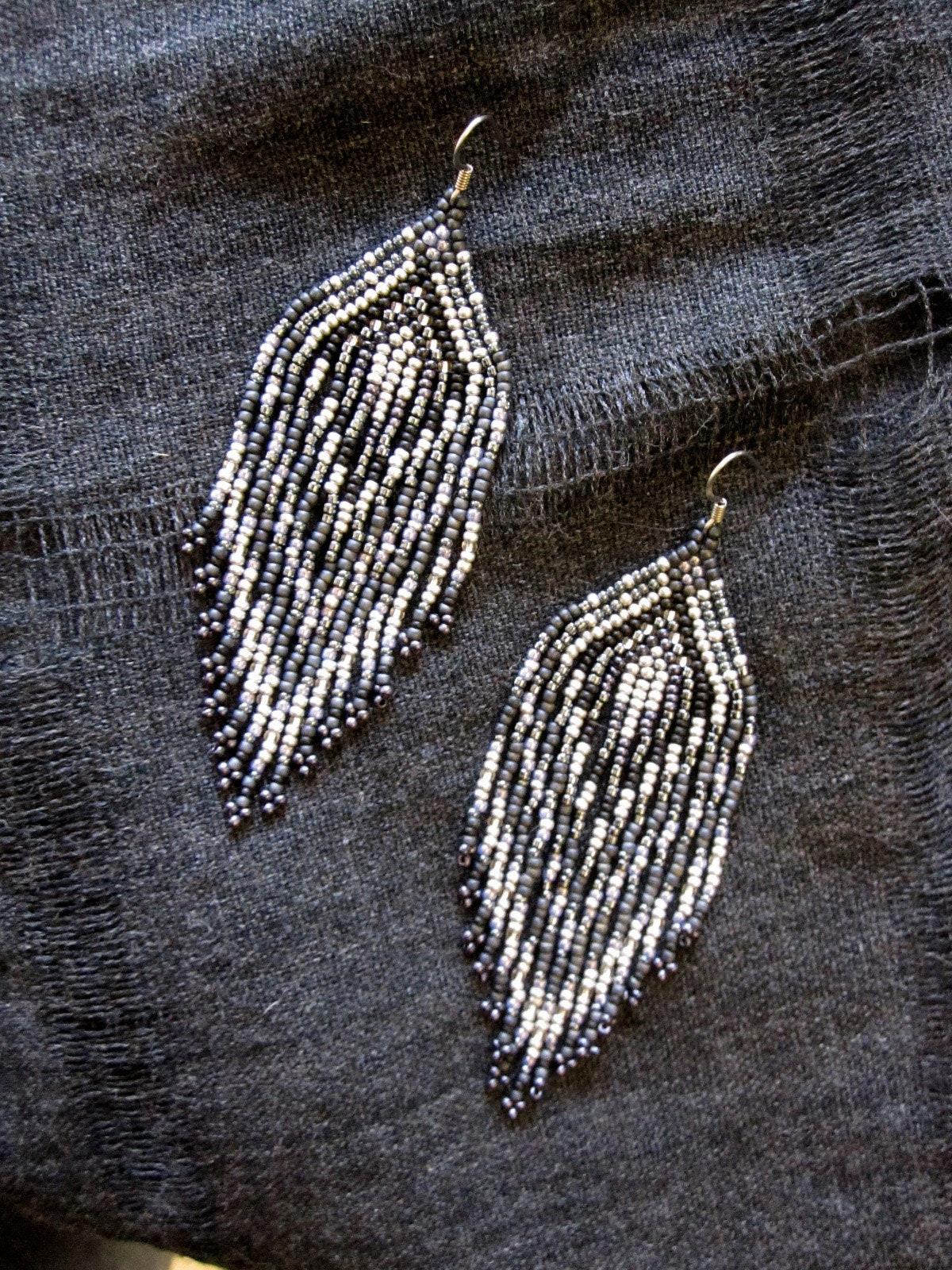Beaded Fringe Earrings