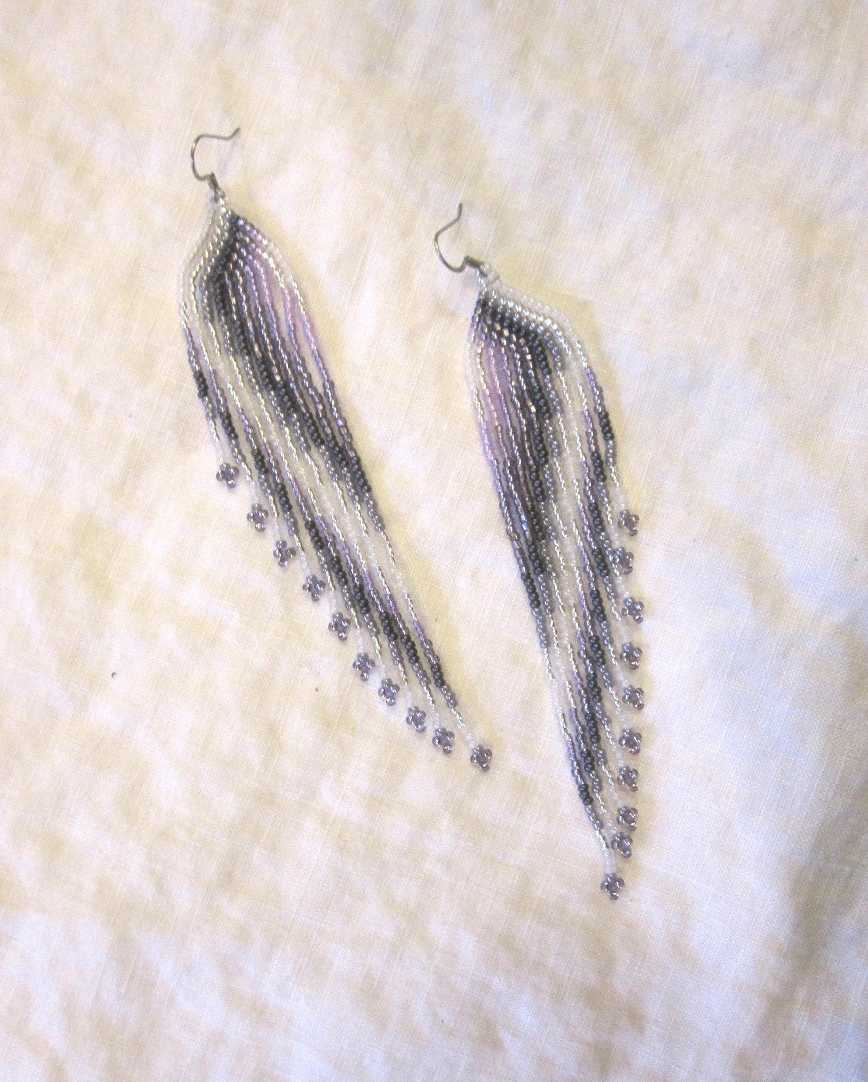 Beaded Fringe Earrings