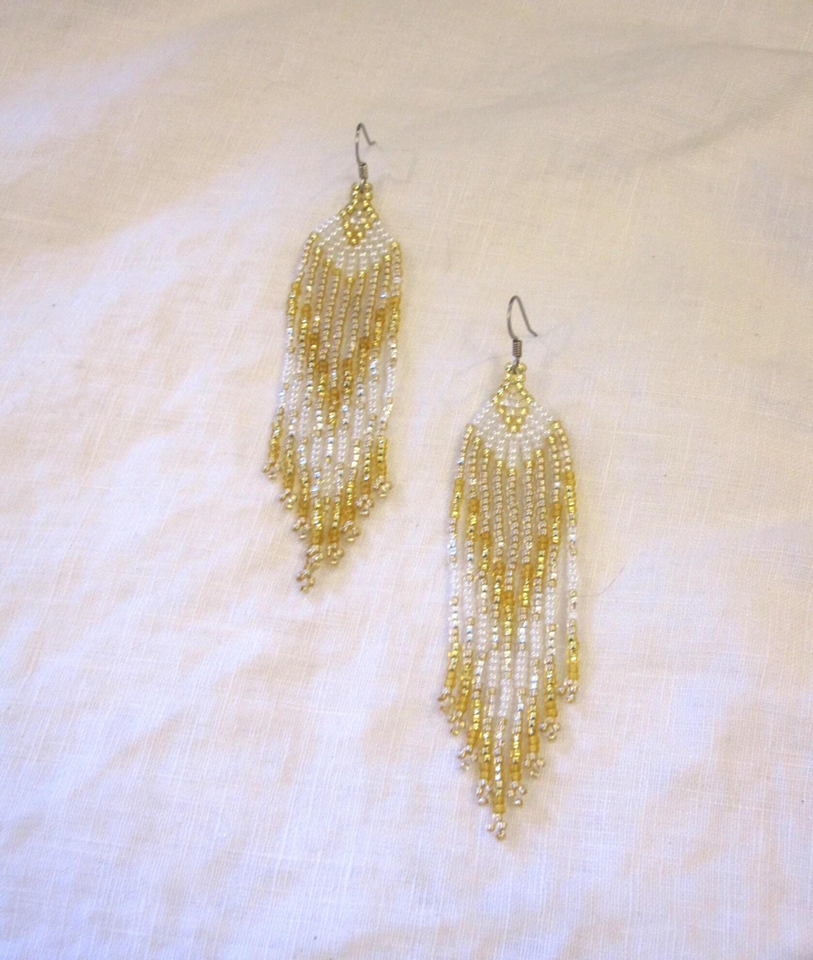 Beaded Fringe Earrings