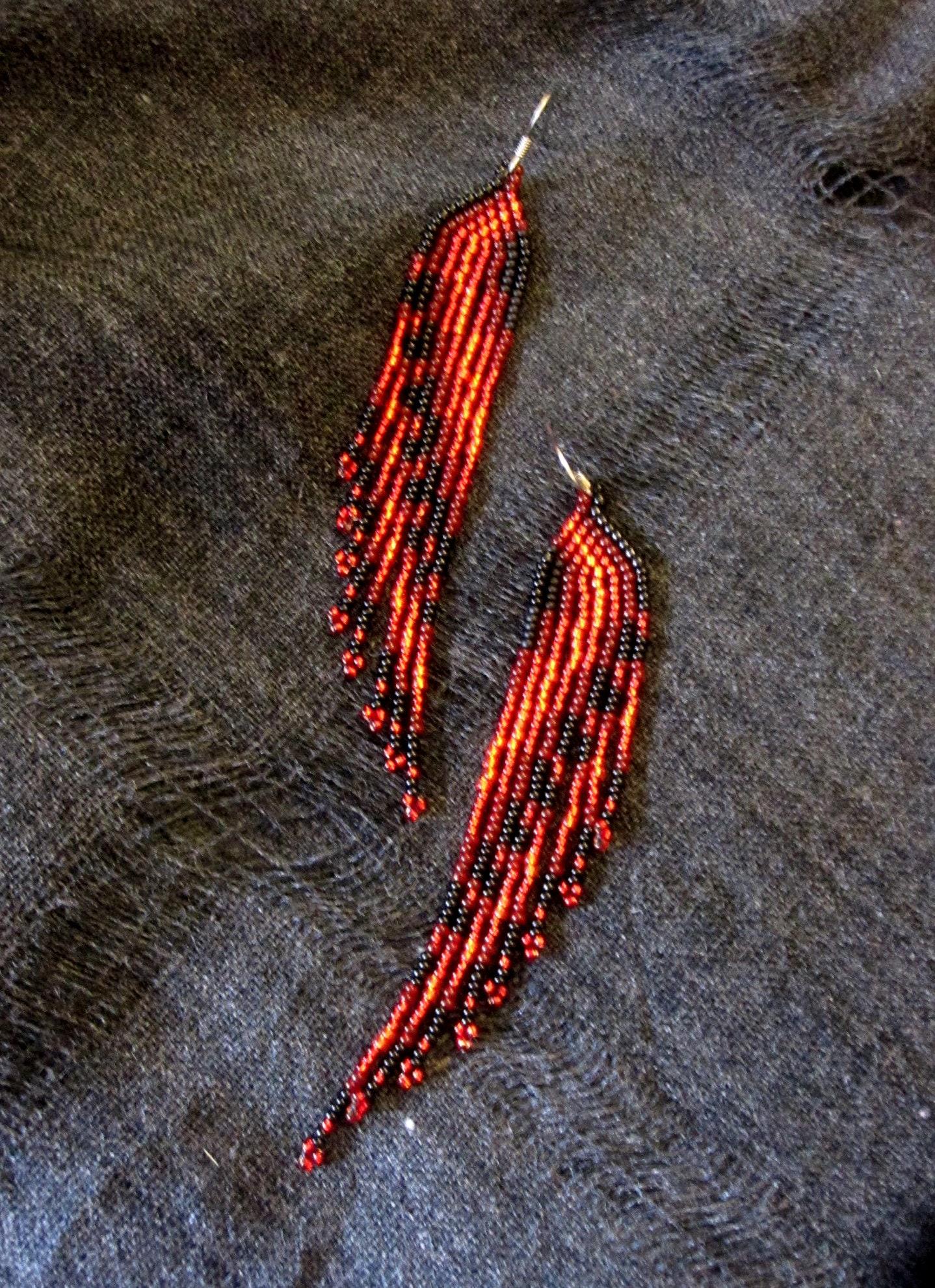 Beaded Fringe Earrings