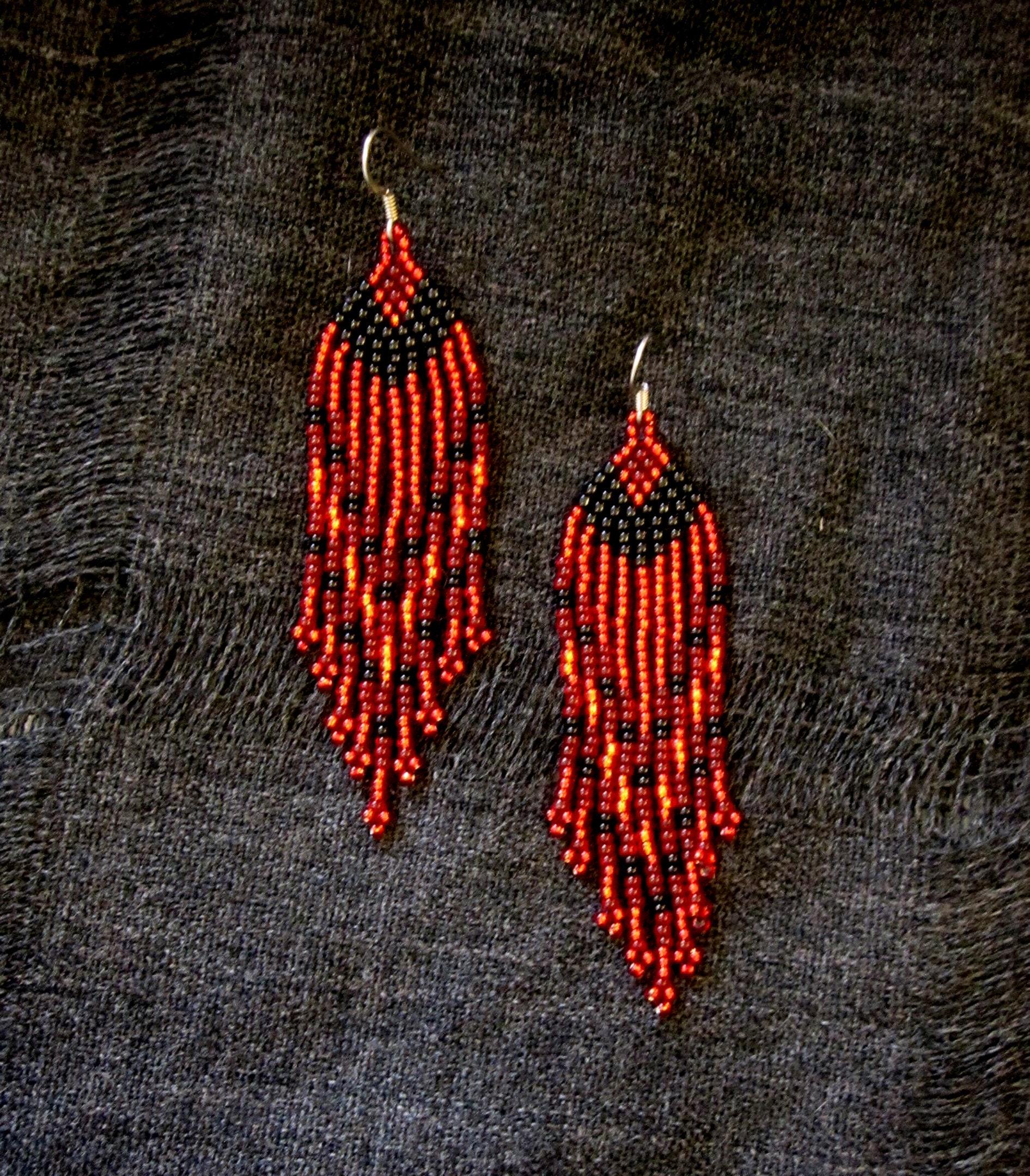 Beaded Fringe Earrings