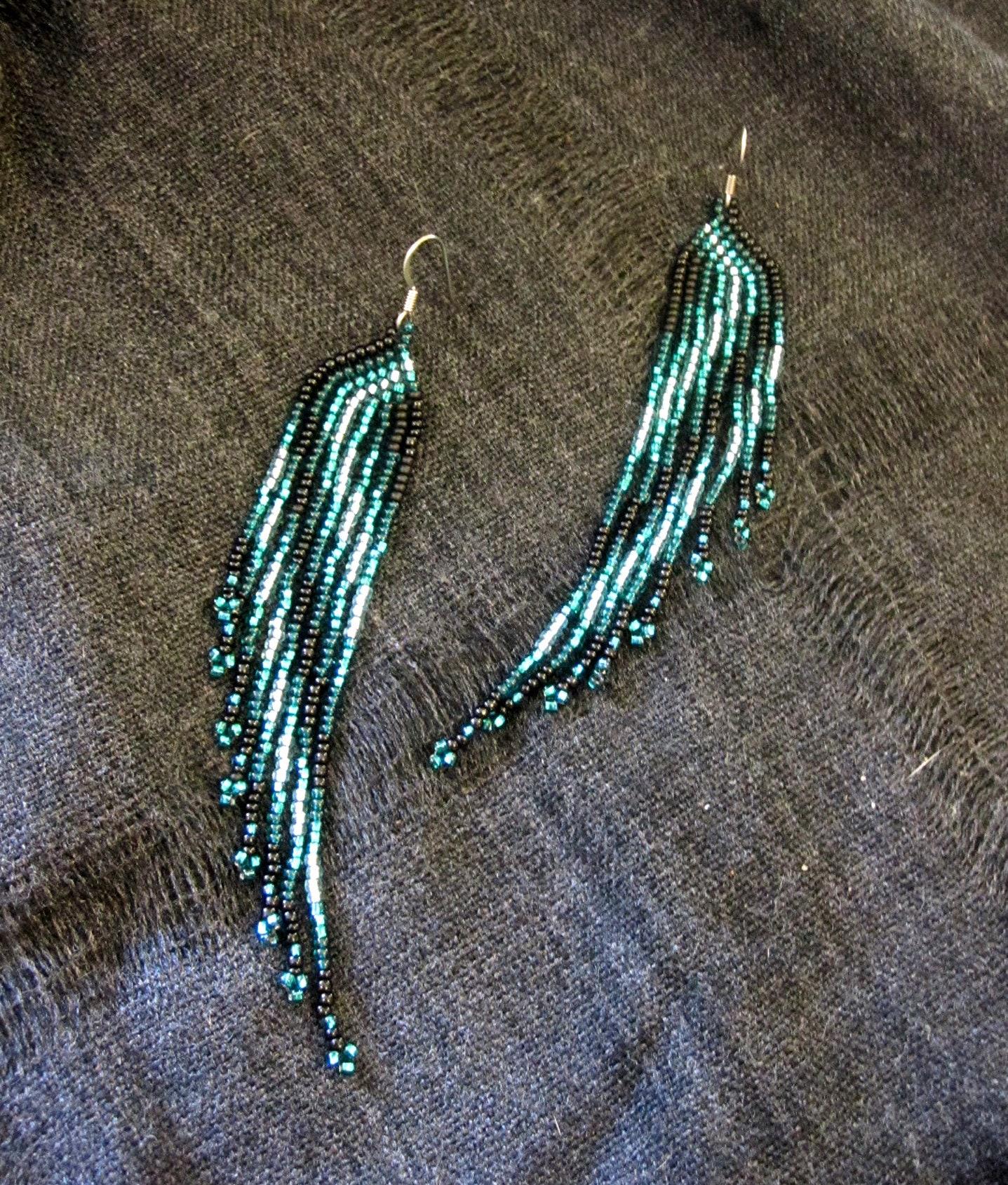 Beaded Fringe Earrings