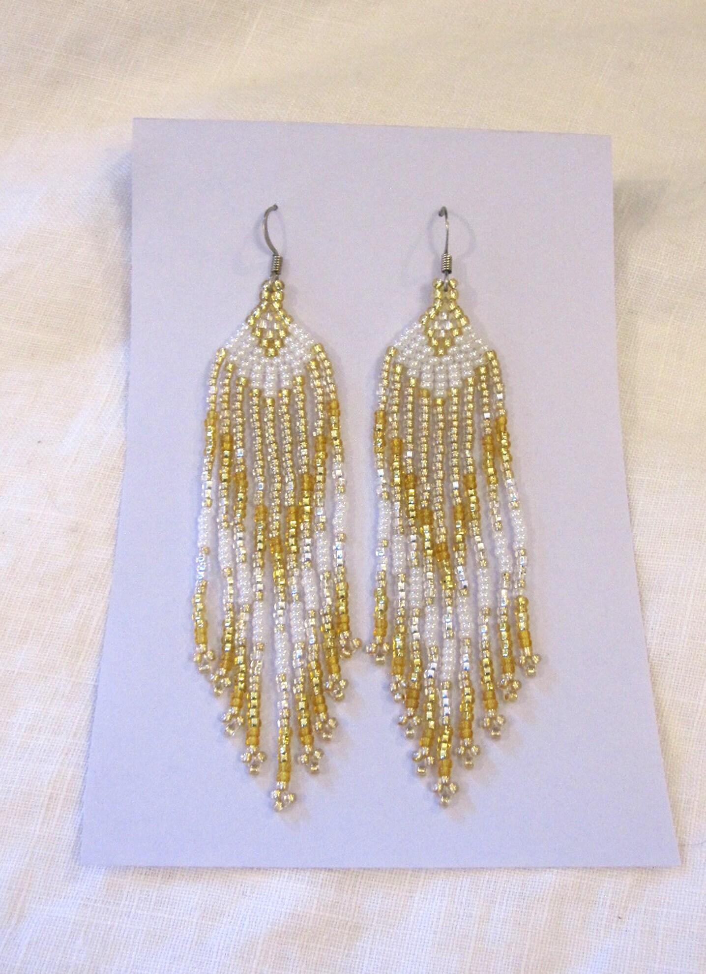 Beaded Fringe Earrings