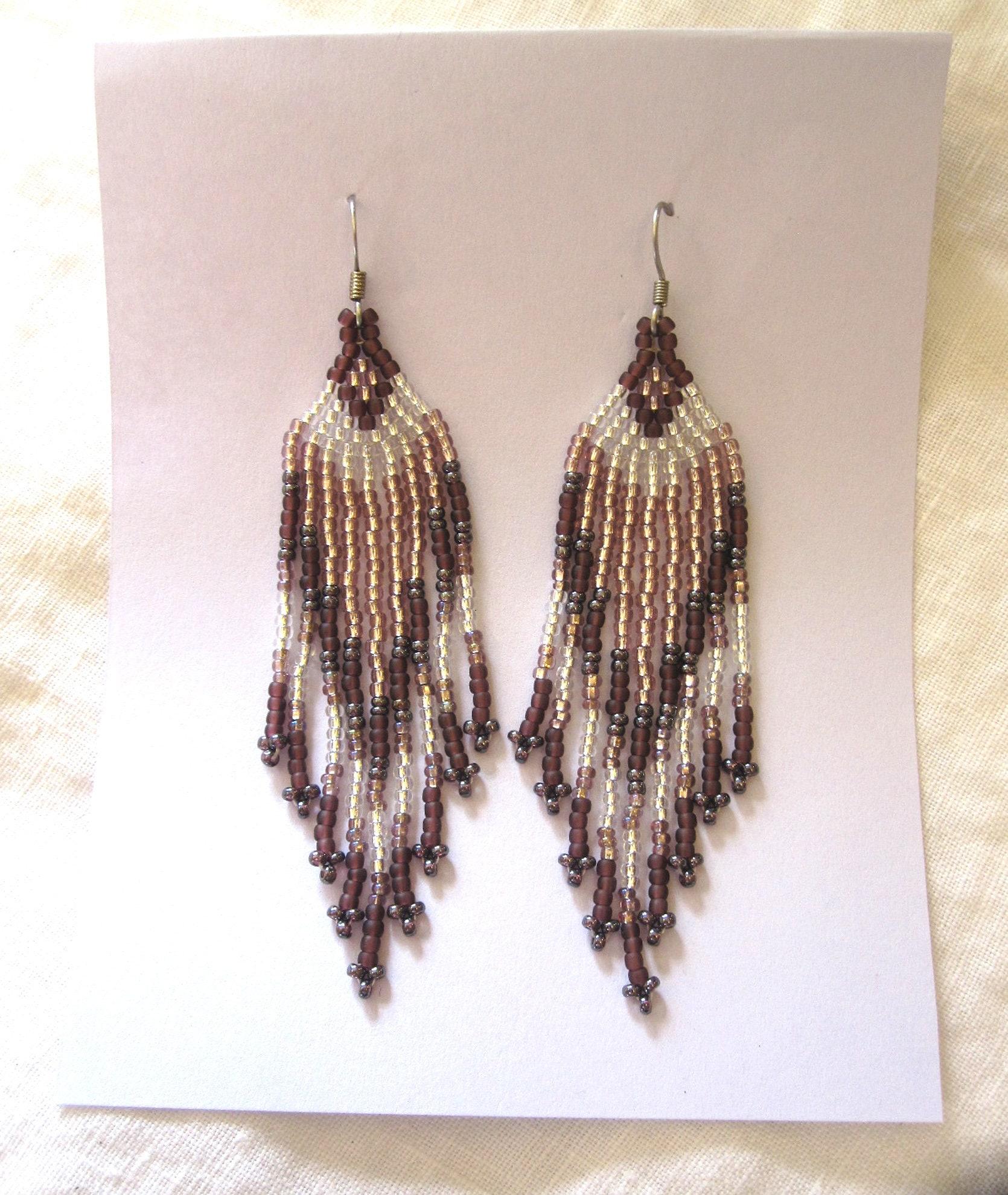 Beaded Fringe Earrings