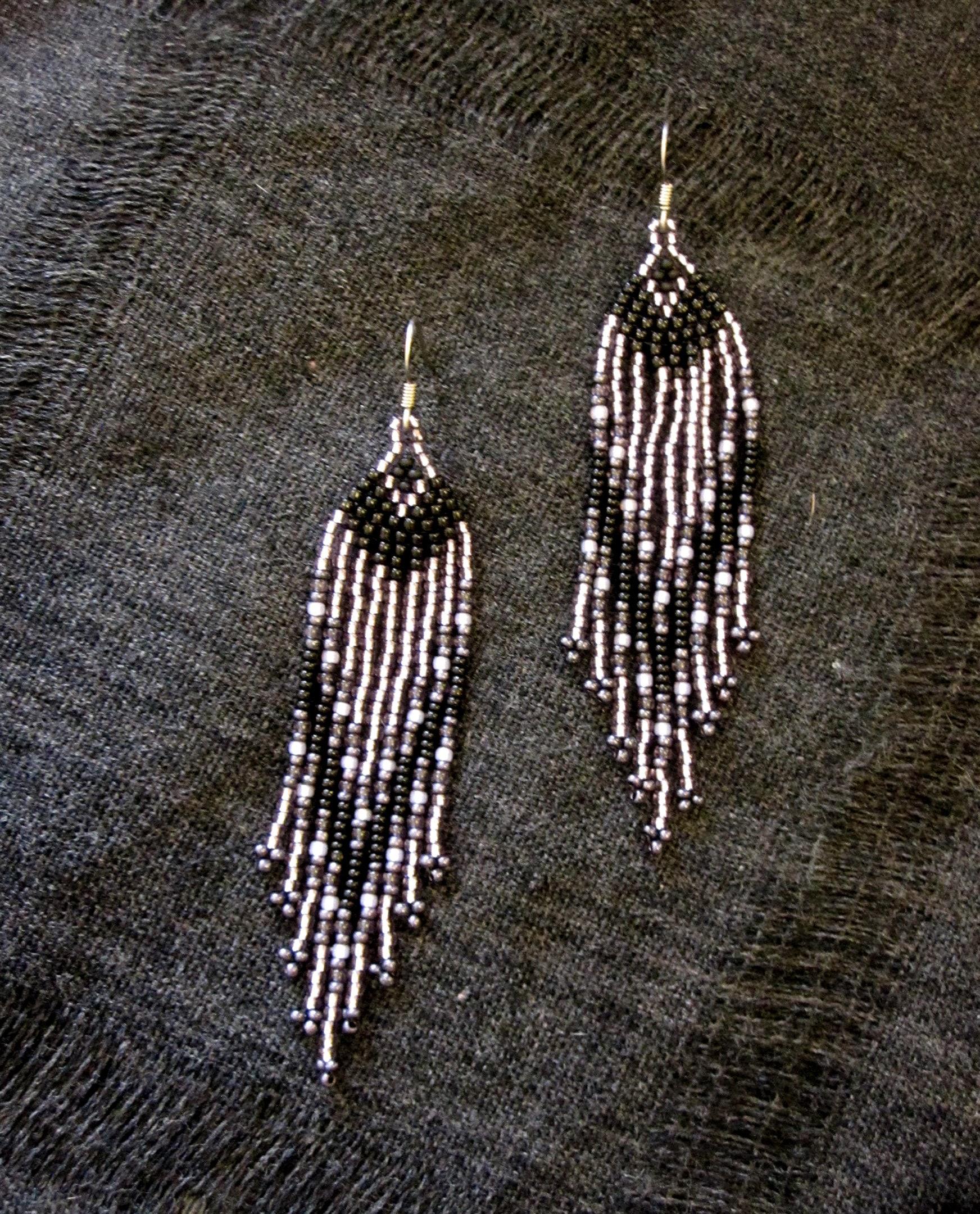 Beaded Fringe Earrings