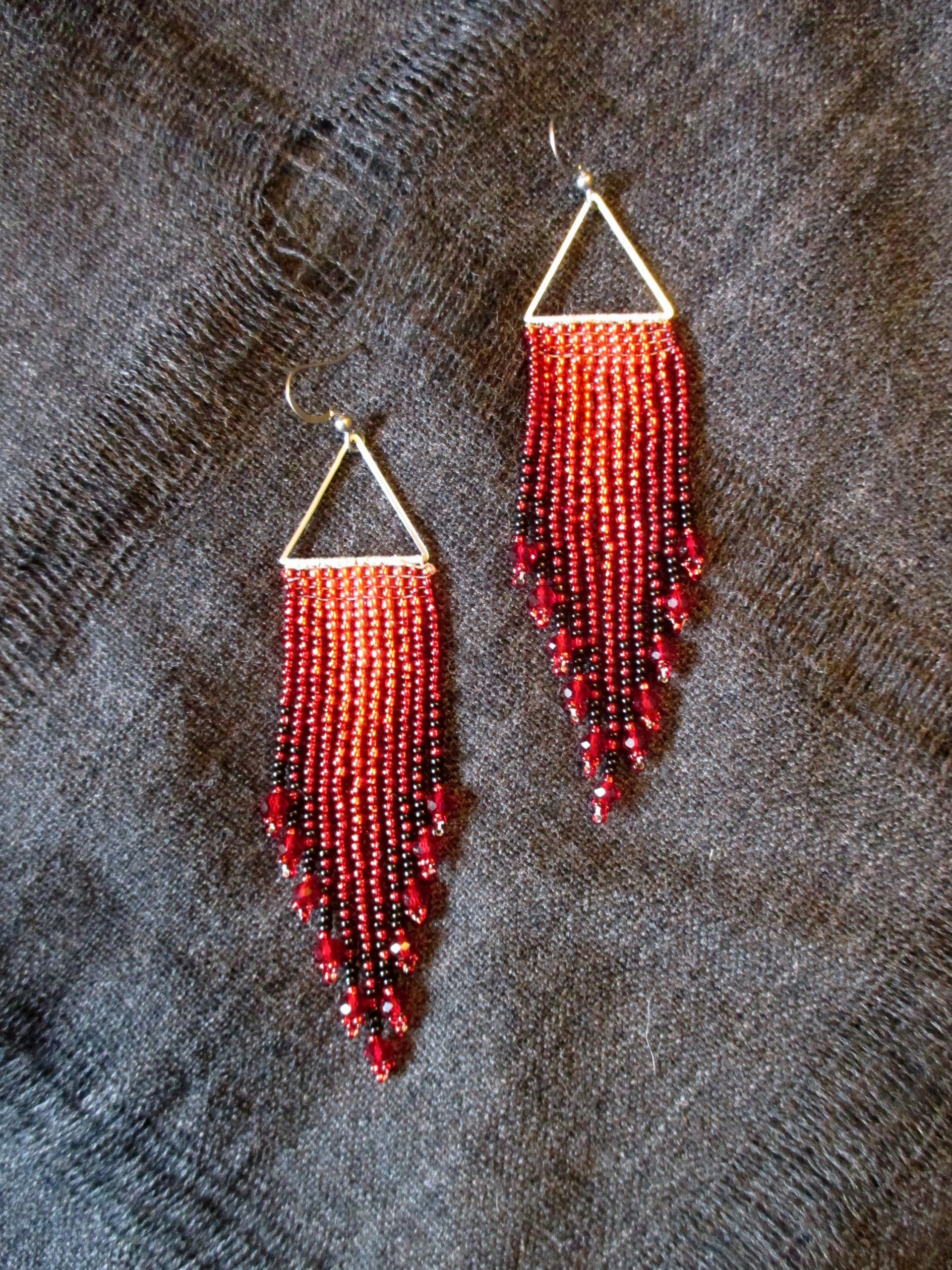 Beaded Fringe Earrings