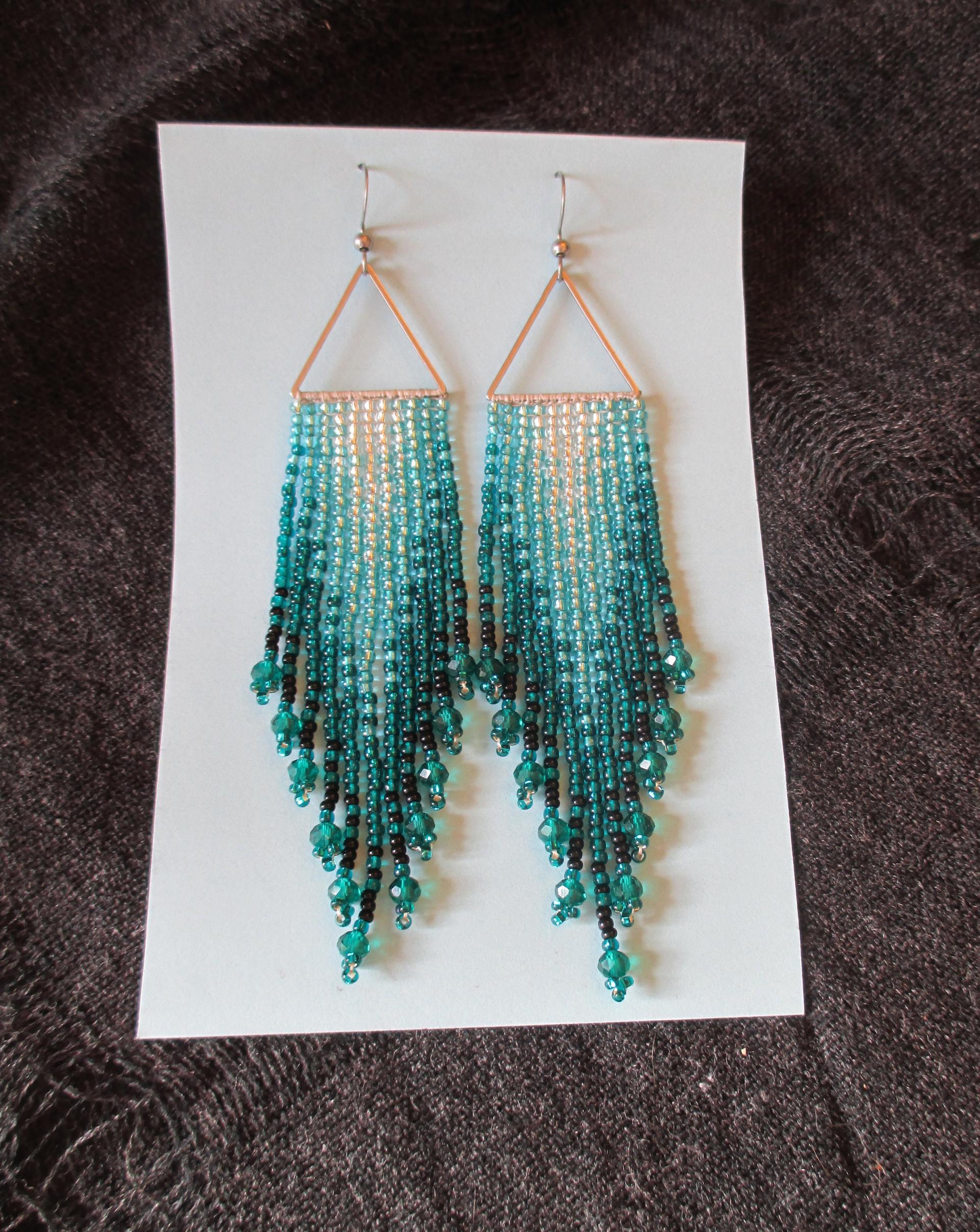 Beaded Fringe Earrings