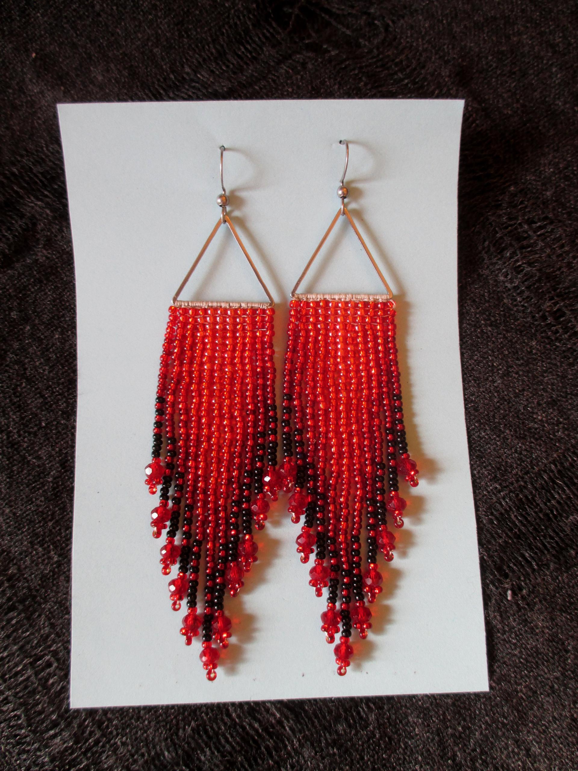 Beaded Fringe Earrings