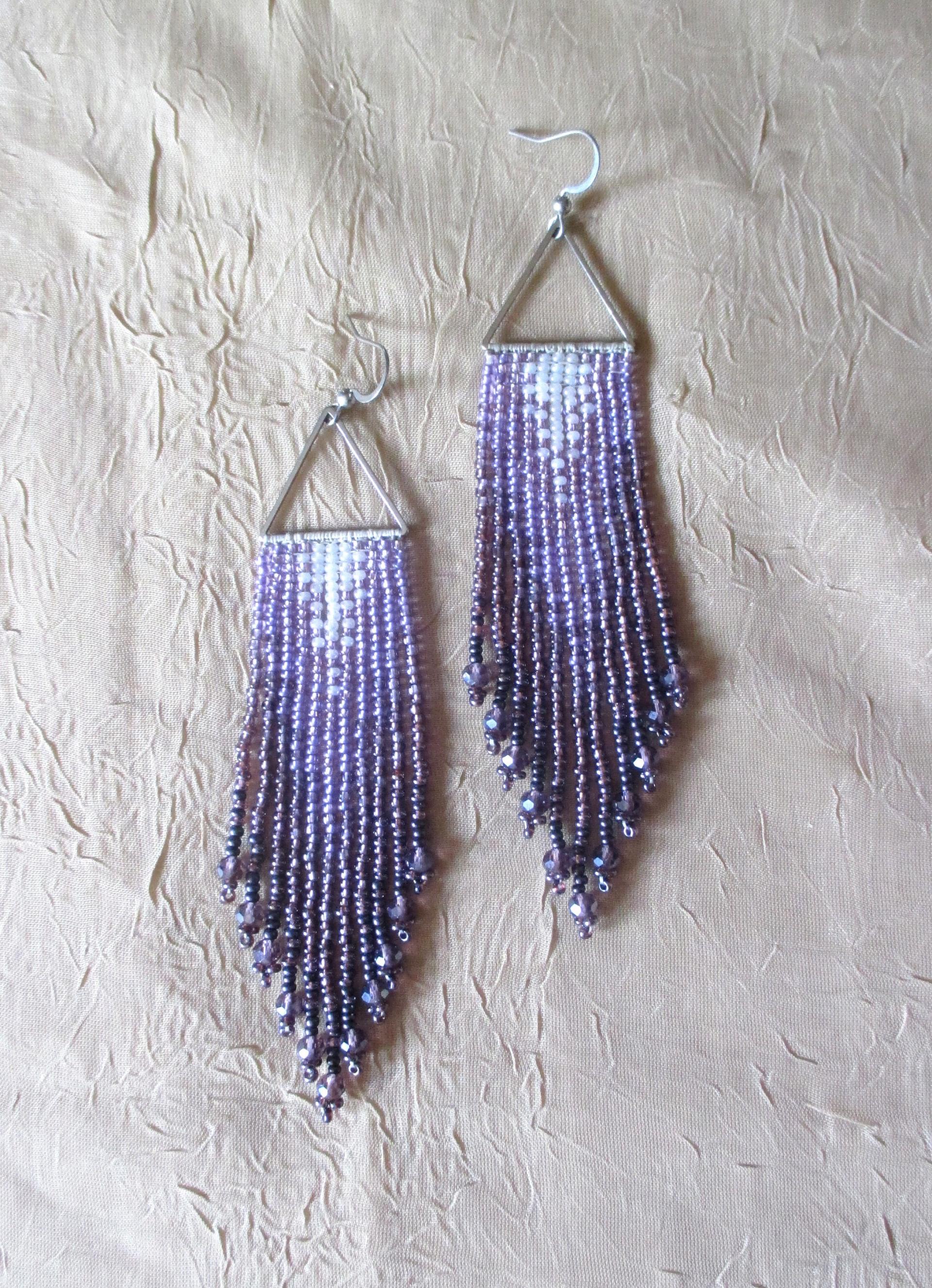 Beaded Fringe Earrings