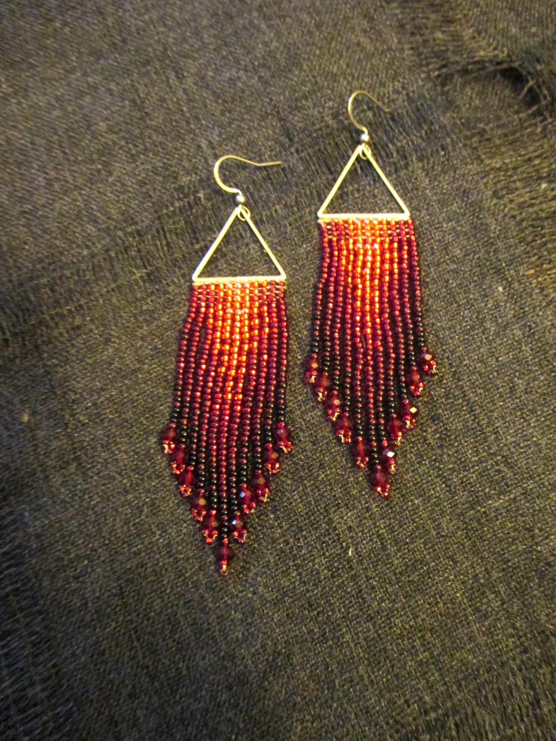 Beaded Fringe Earrings