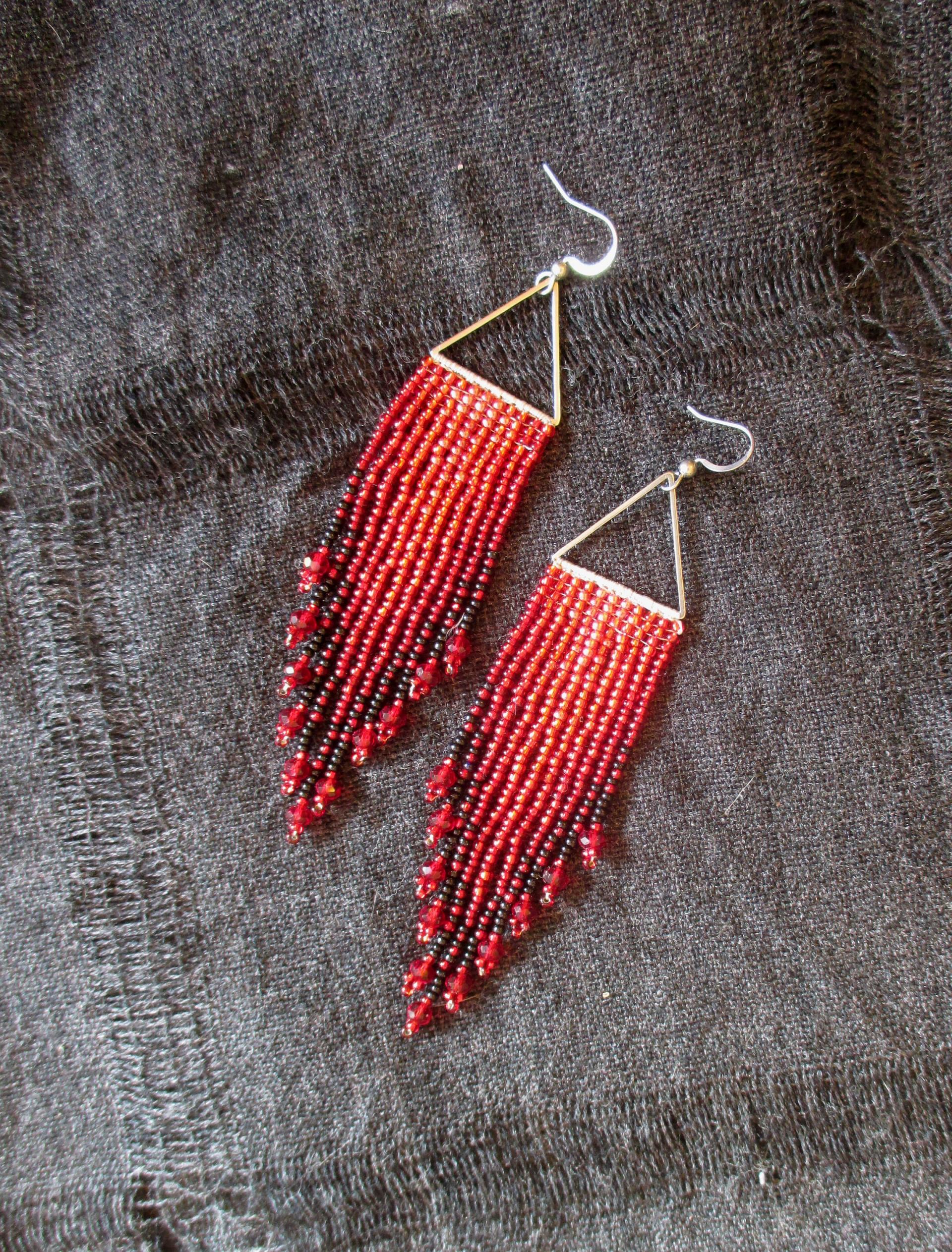 Beaded Fringe Earrings