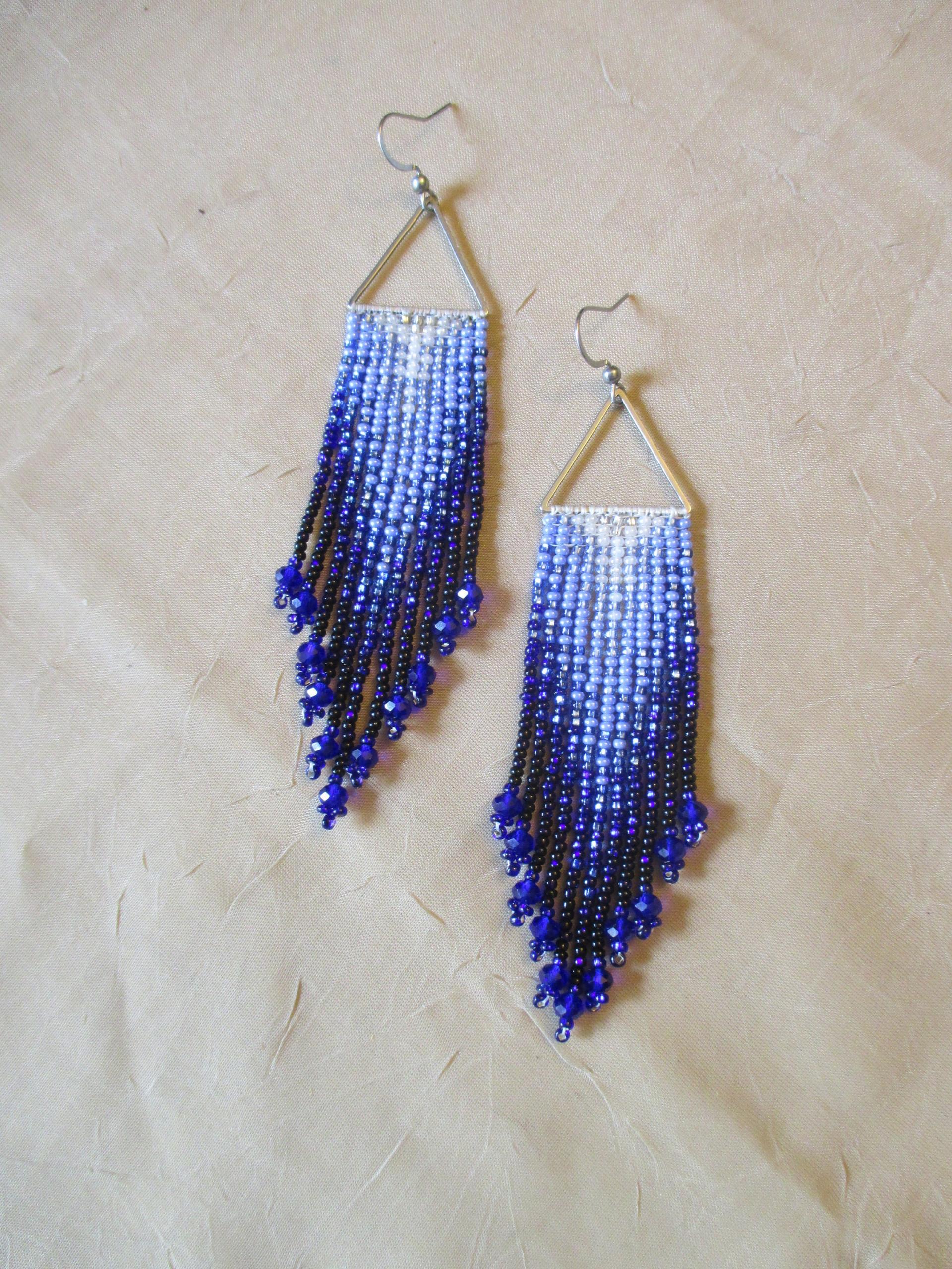 Beaded Fringe Earrings