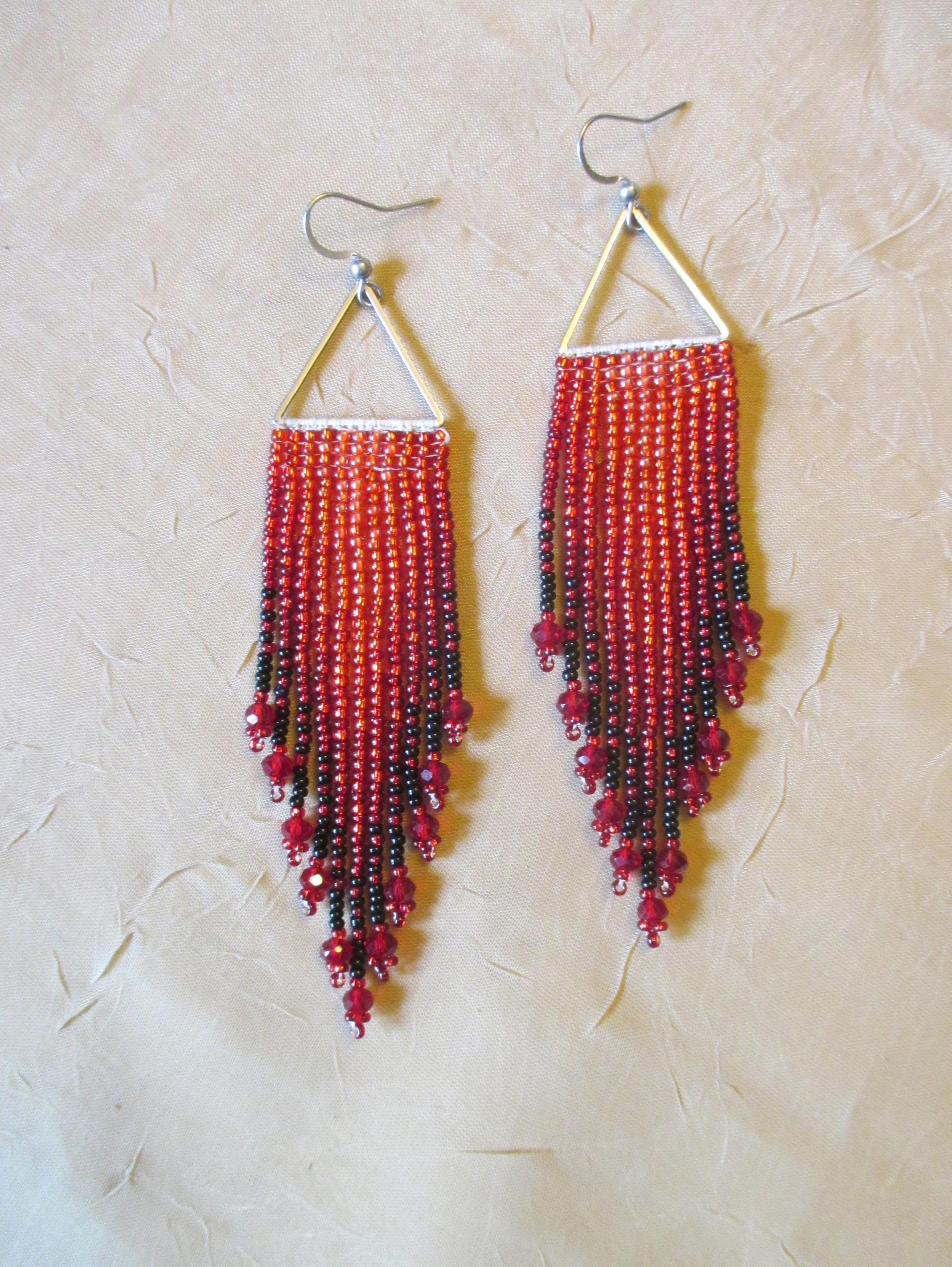 Beaded Fringe Earrings