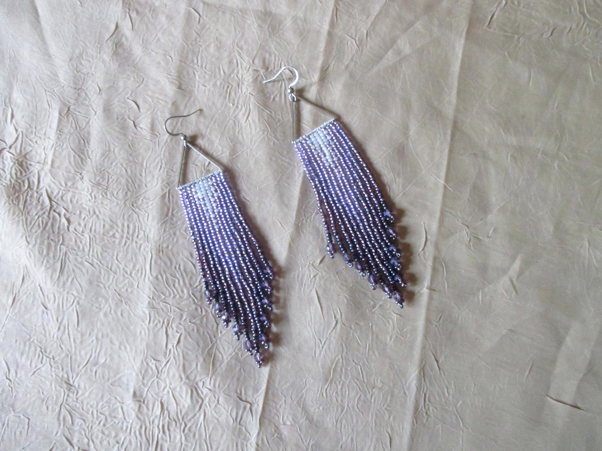 Beaded Fringe Earrings
